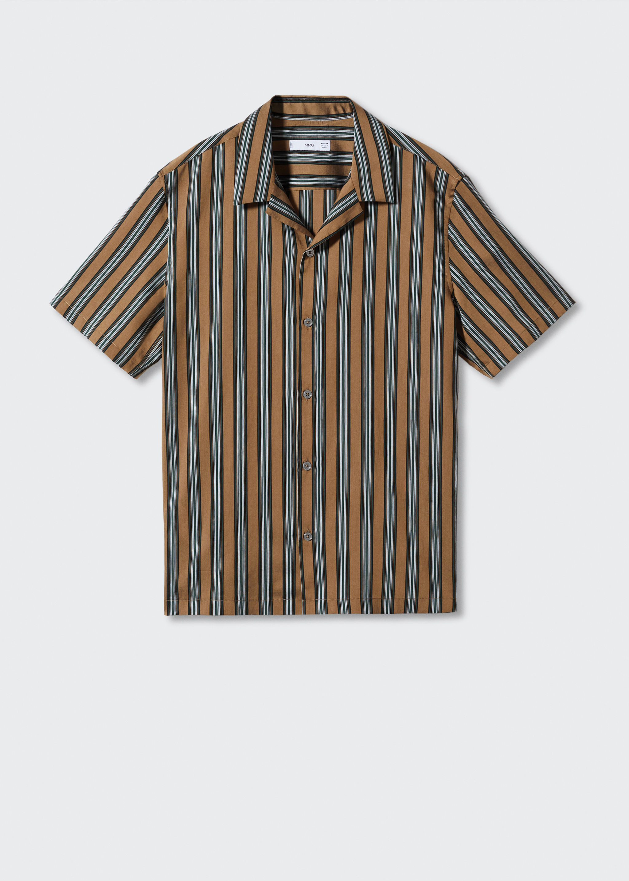 Regular-fit shirt with bowling neck - Article without model