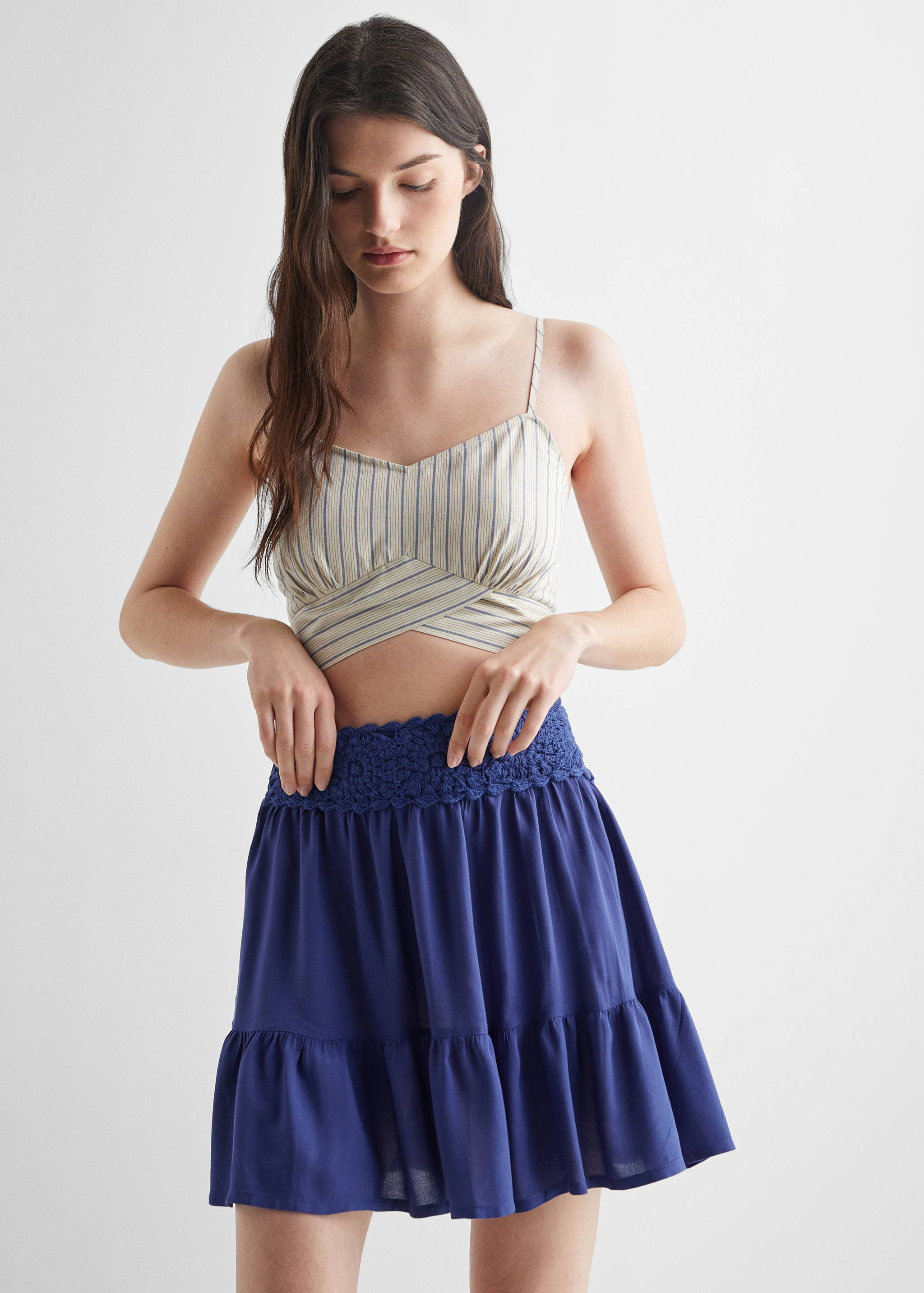 Ruffled flowed skirt - Medium plane