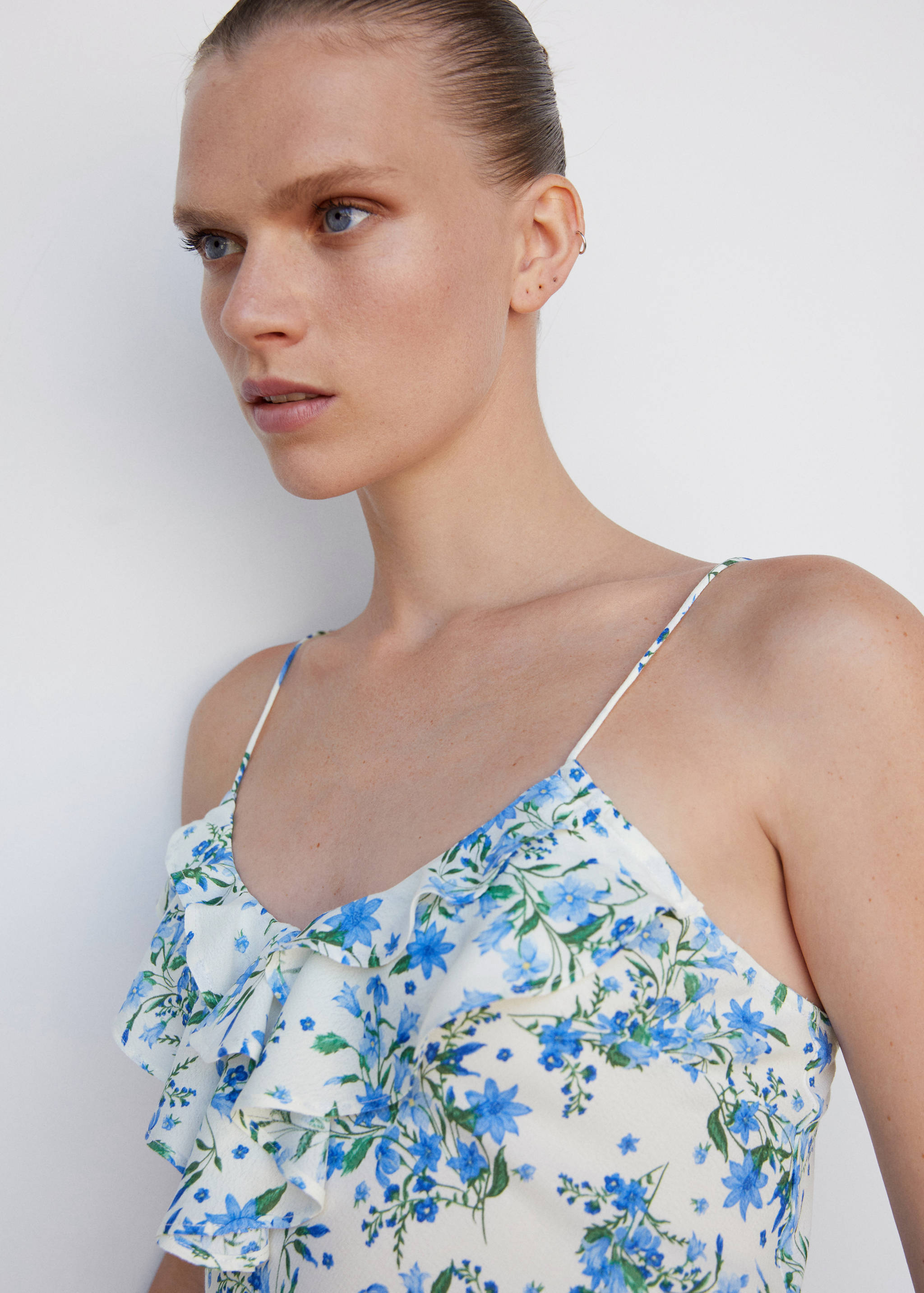 Ruffled floral dress - Details of the article 1