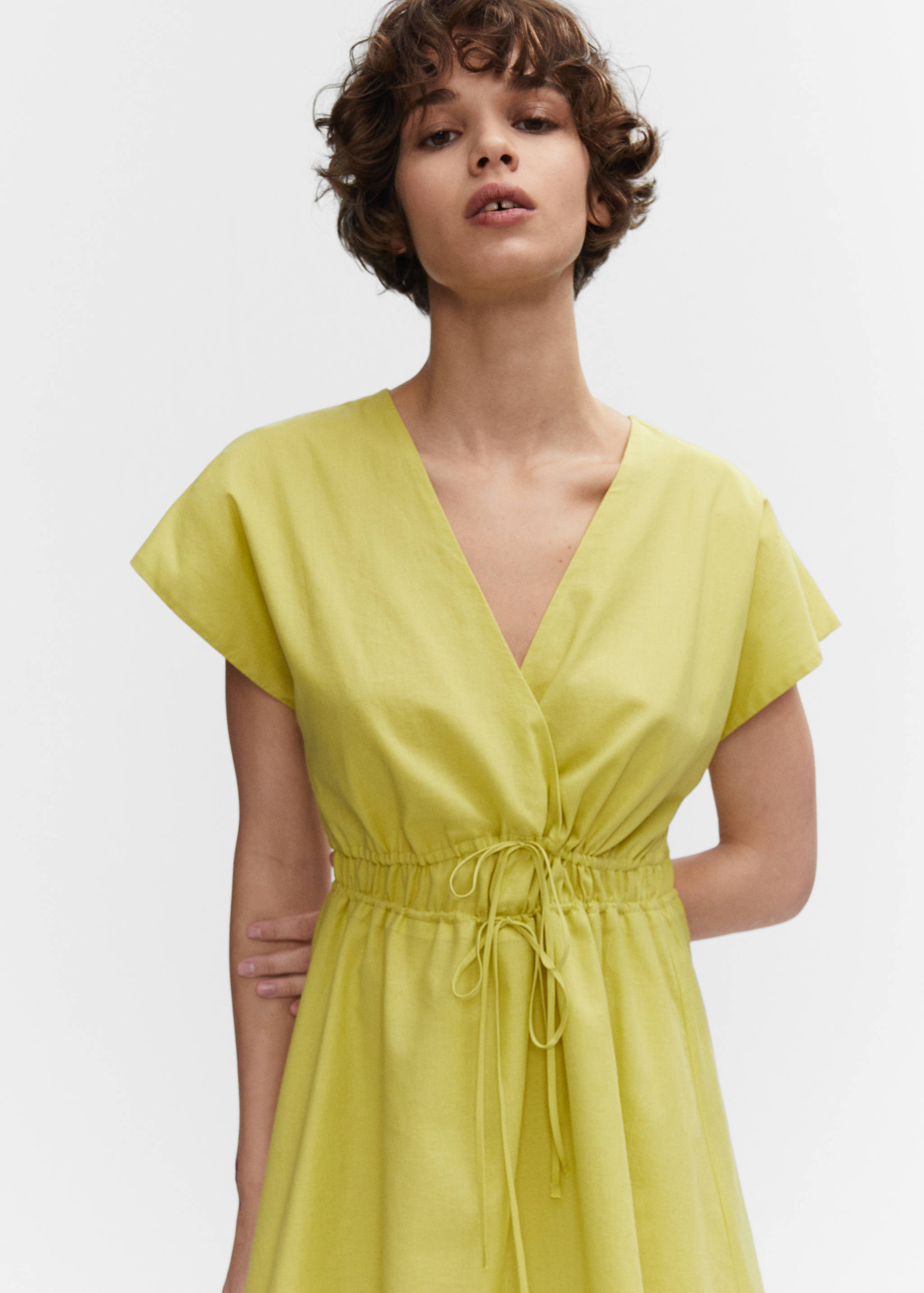 Printed double-bow dress - Details of the article 1