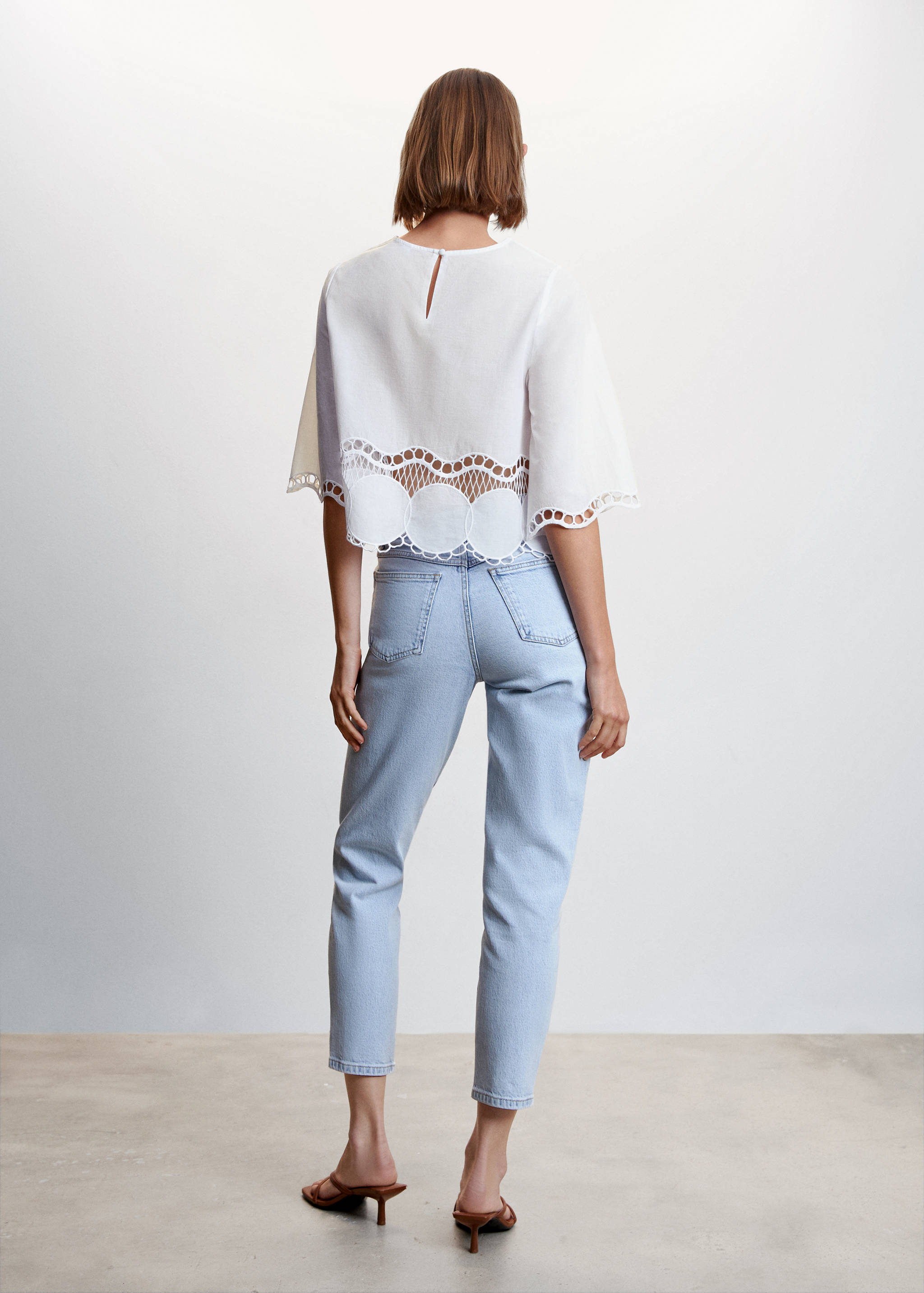 Blouse oversize brodée - Verso de l’article
