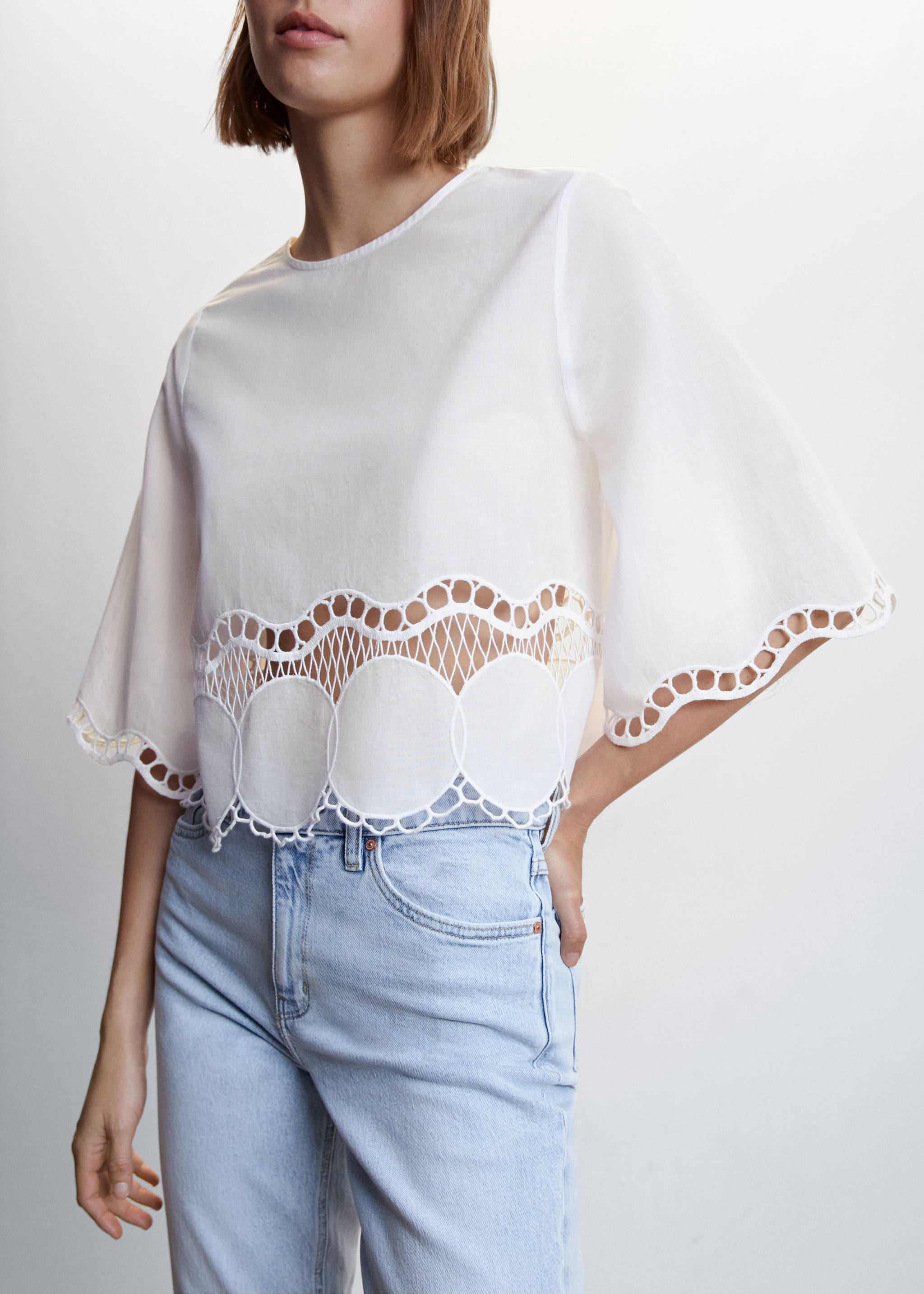 Blouse oversize brodée - Détail de l'article 1