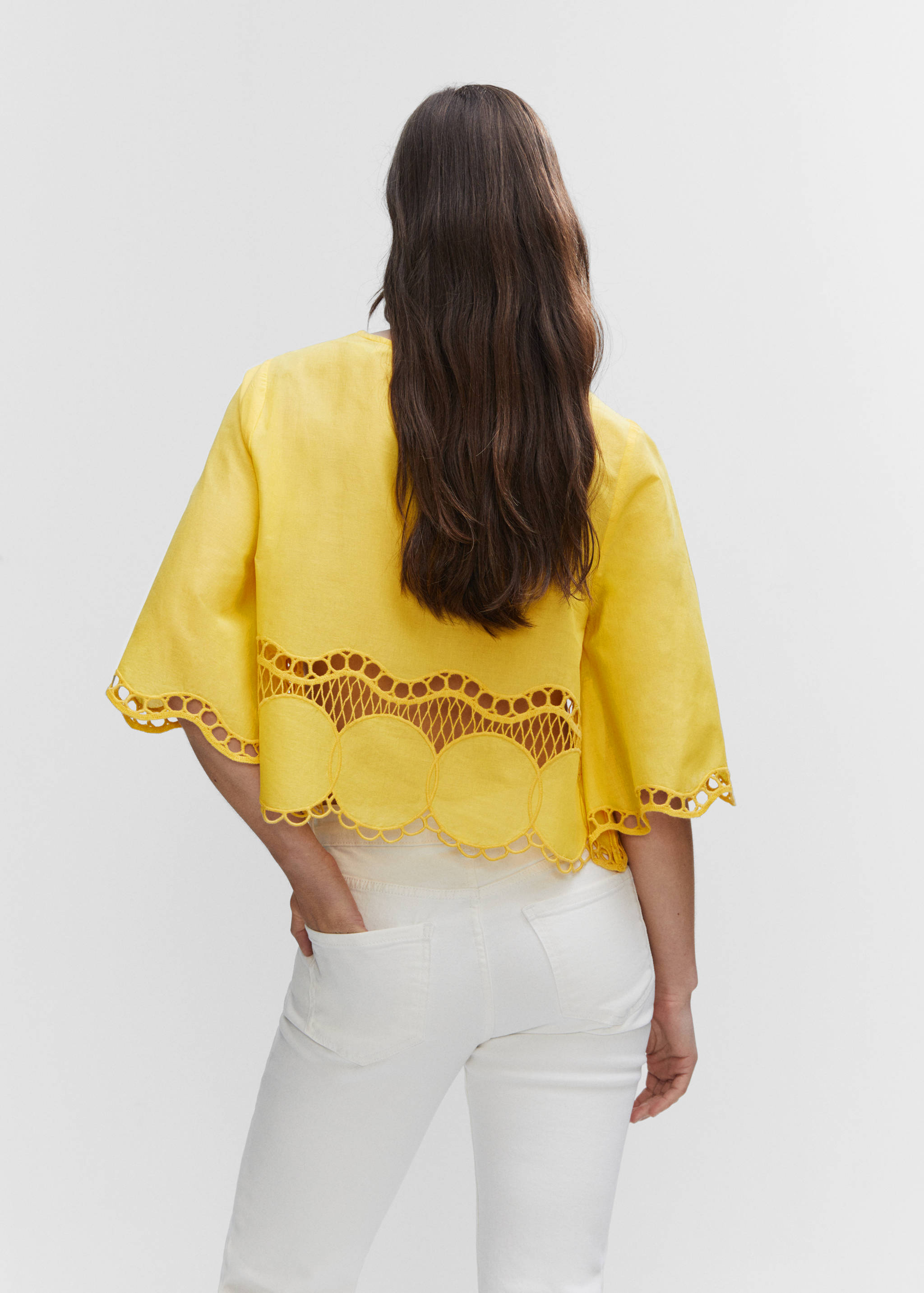 Blouse oversize brodée - Verso de l’article