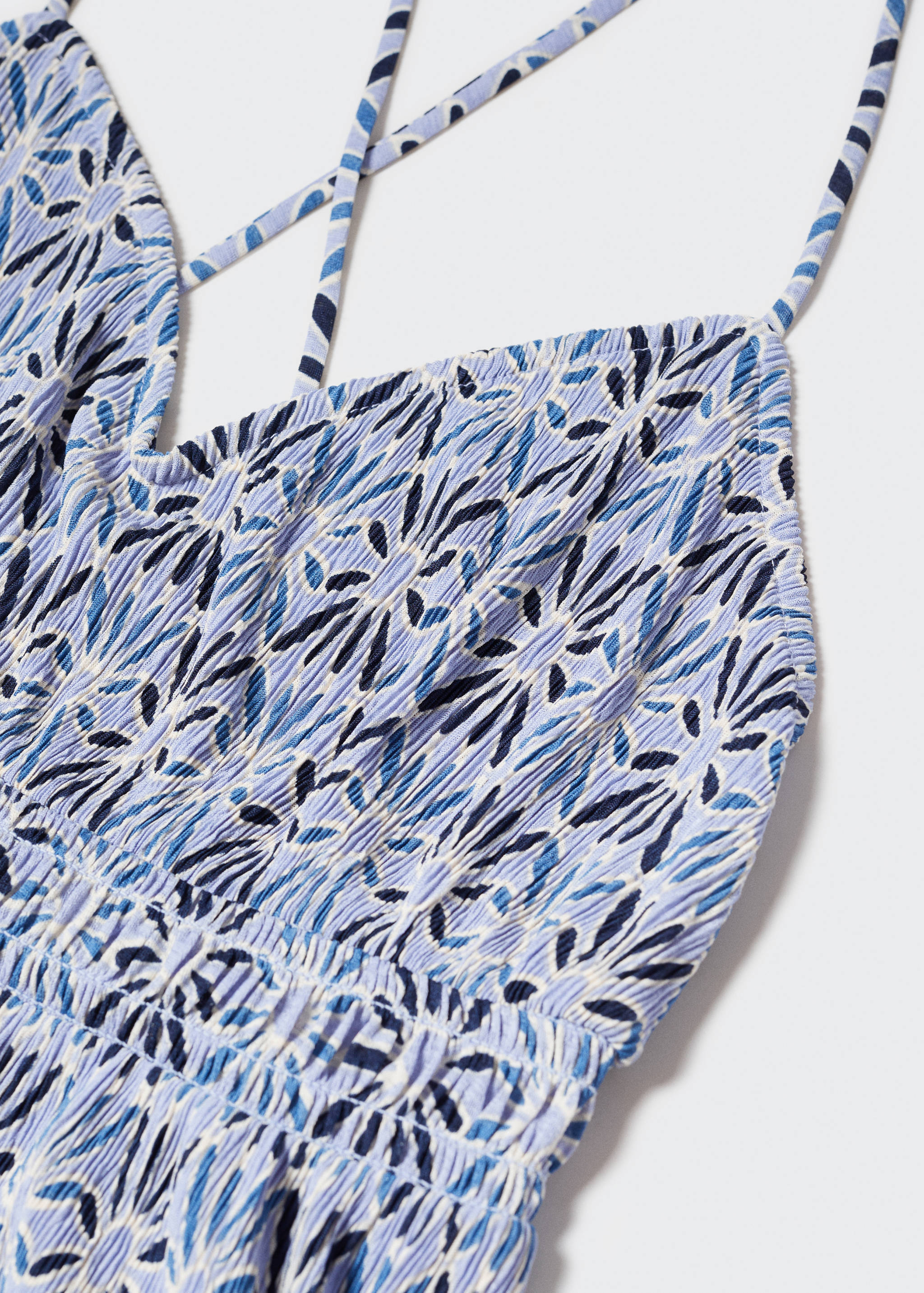 Cross-back textured dress - Details of the article 8