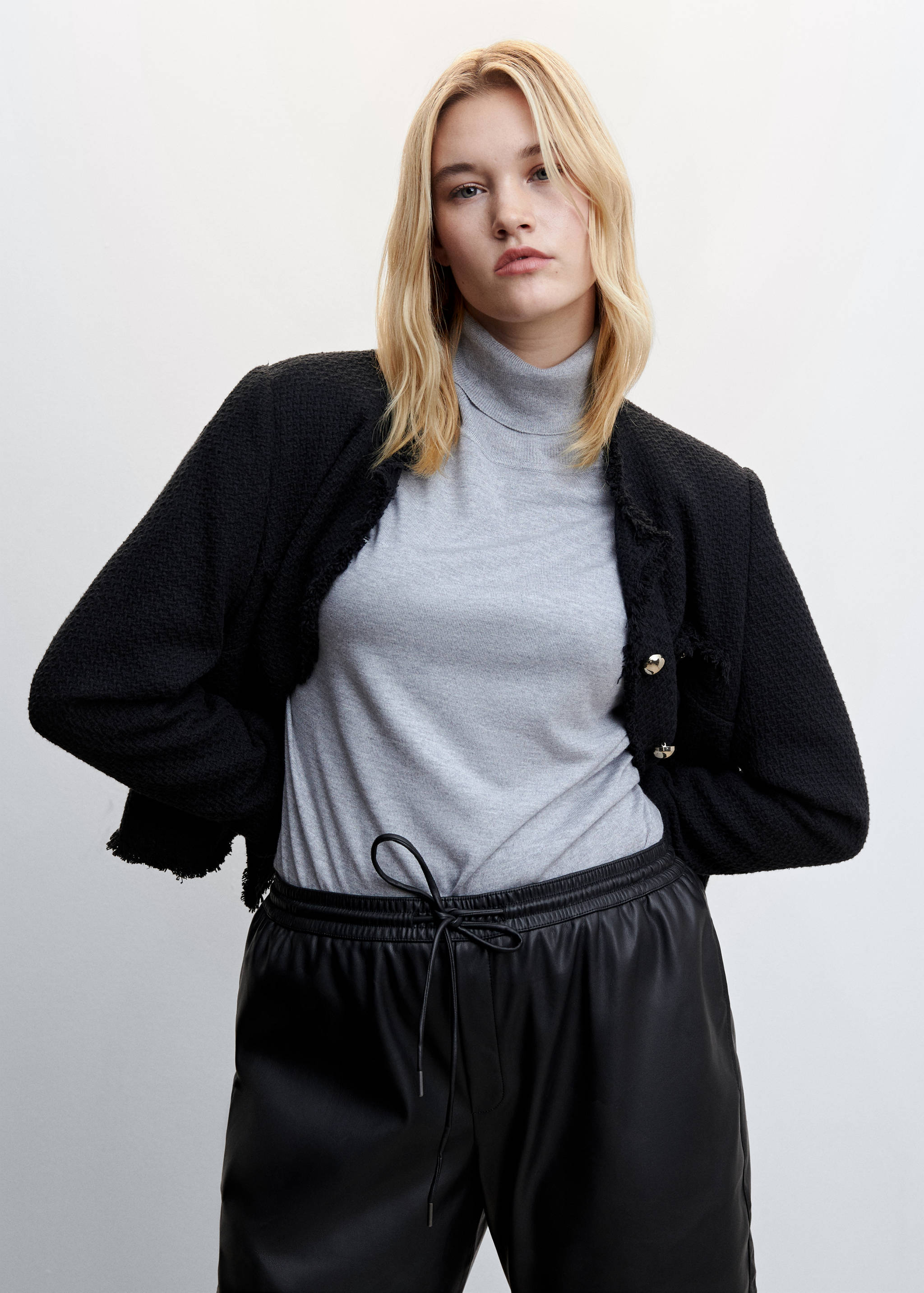 Pantaloni vita elasticizzata similpelle - Dettaglio dell'articolo 5