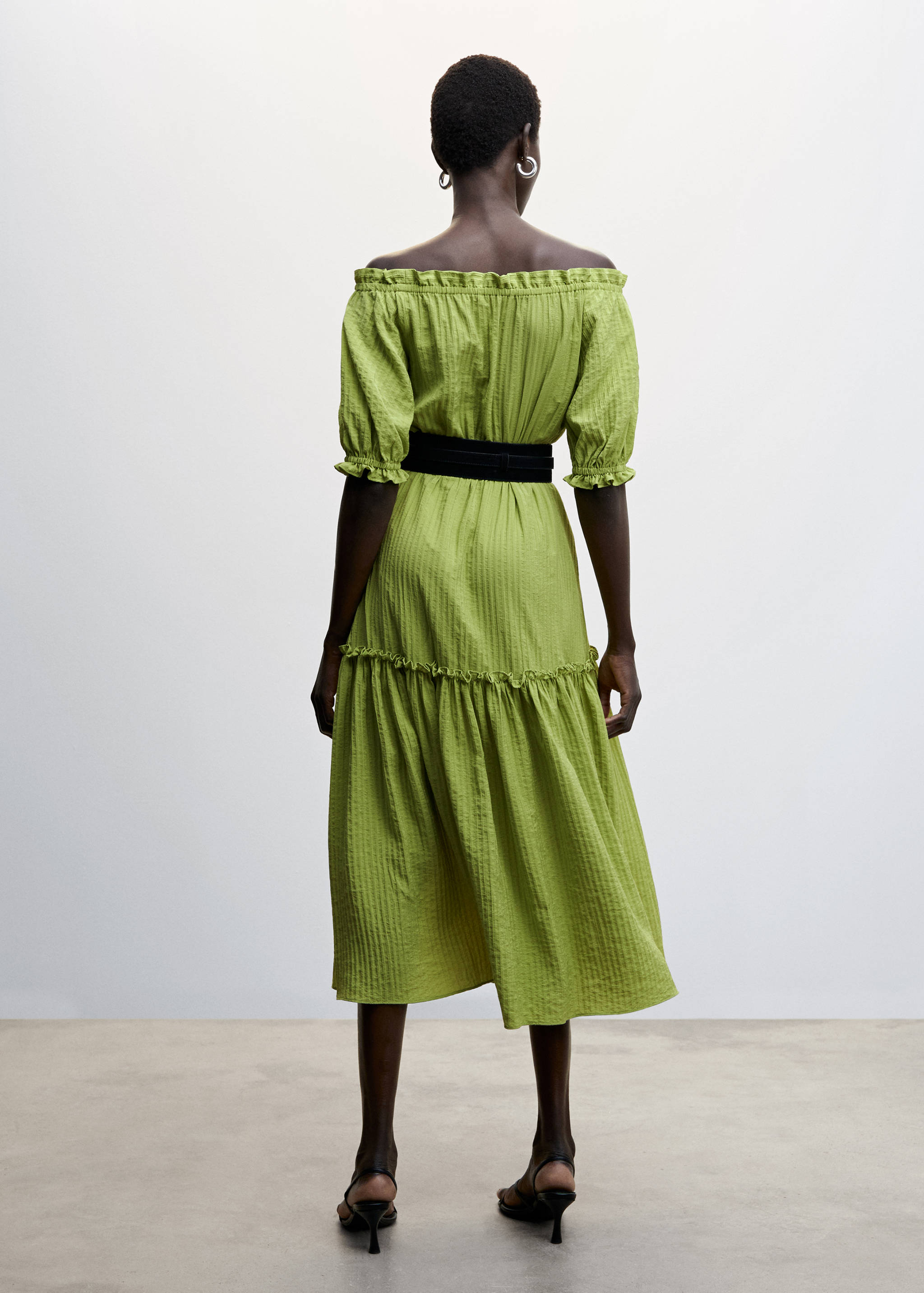 Vestit textura mànigues bollades  - Revers de l'article