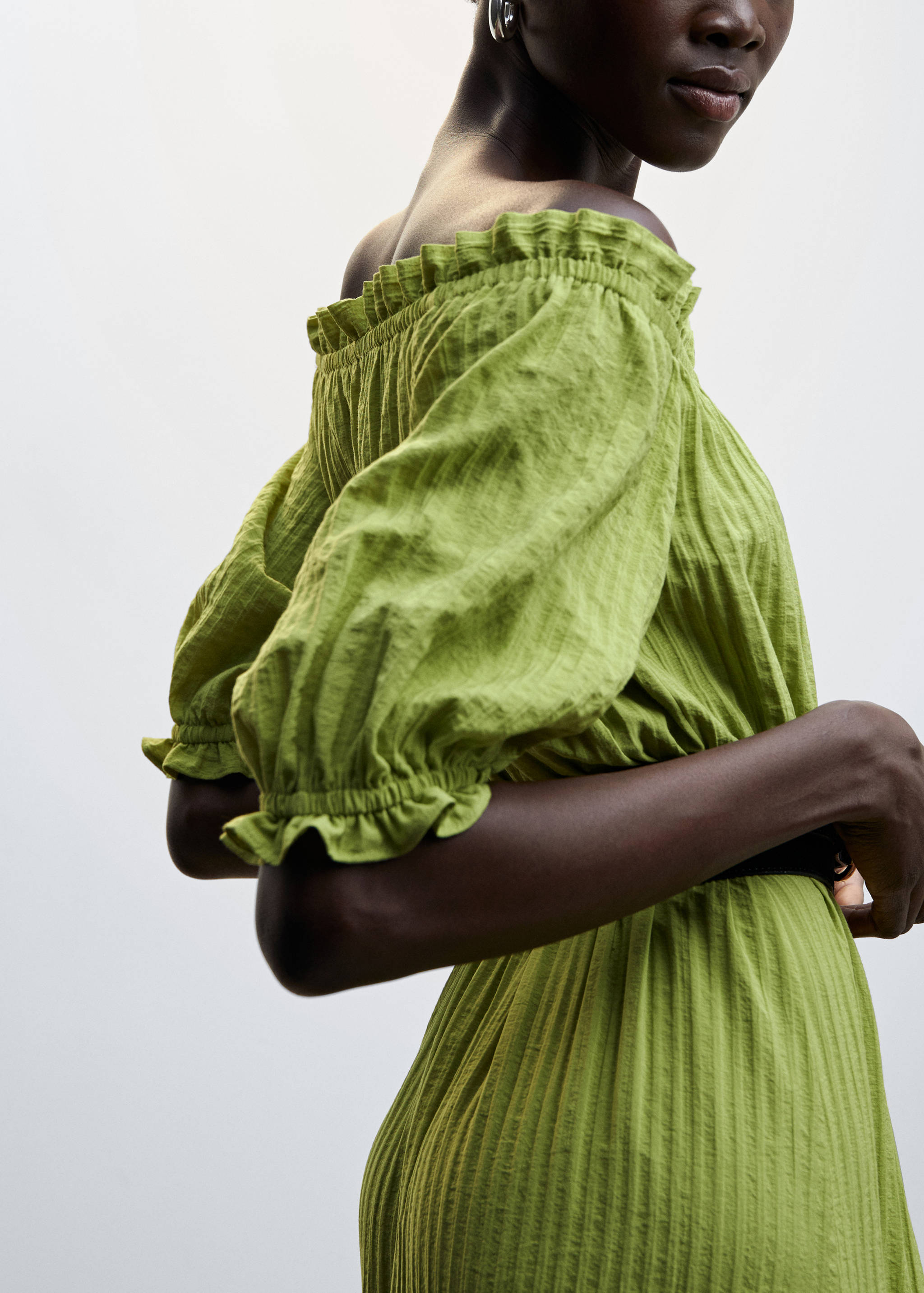 Vestit textura mànigues bollades  - Detall de l'article 6