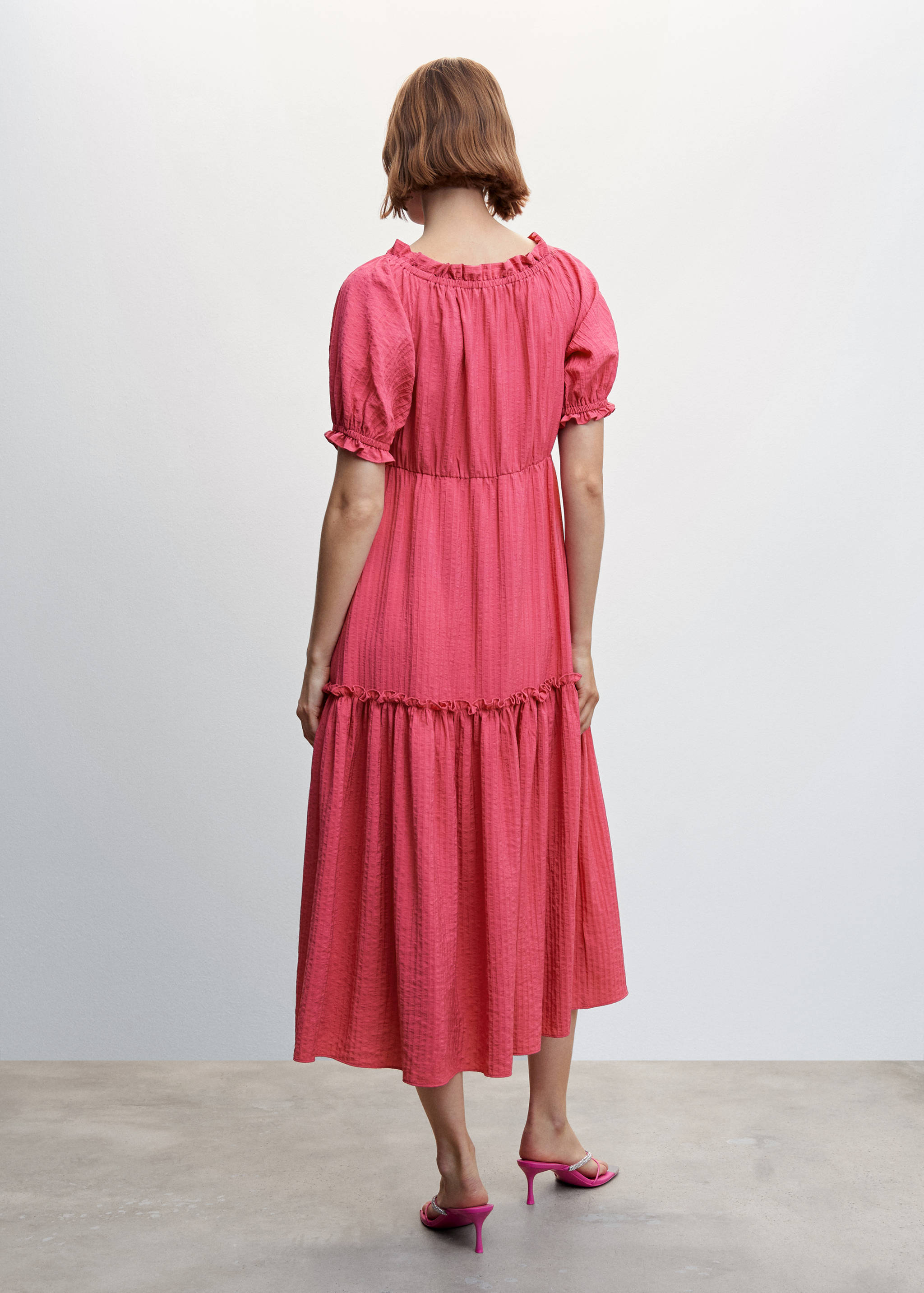 Vestit textura mànigues bollades  - Revers de l'article