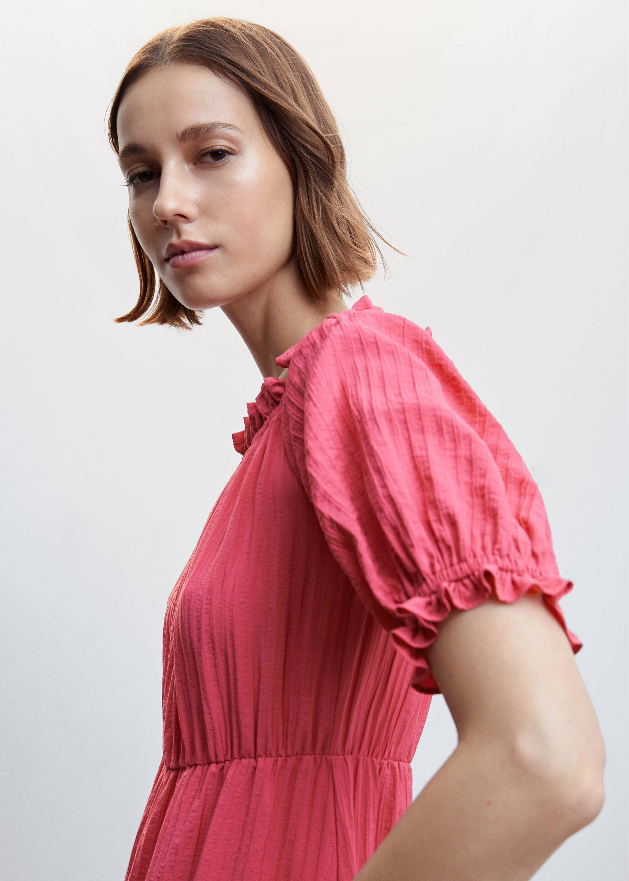 Vestit textura mànigues bollades  - Detall de l'article 1