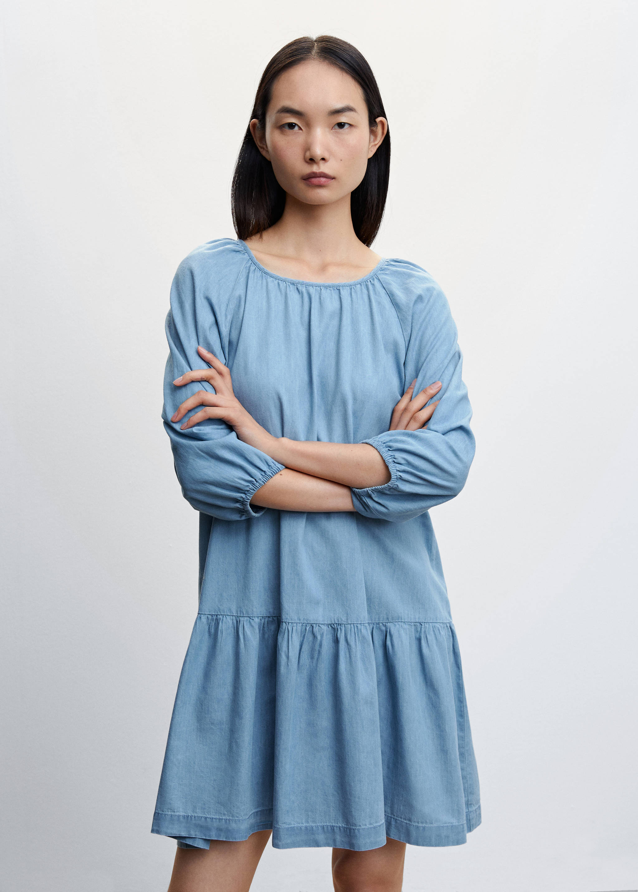 Tencel short dress - Medium plane