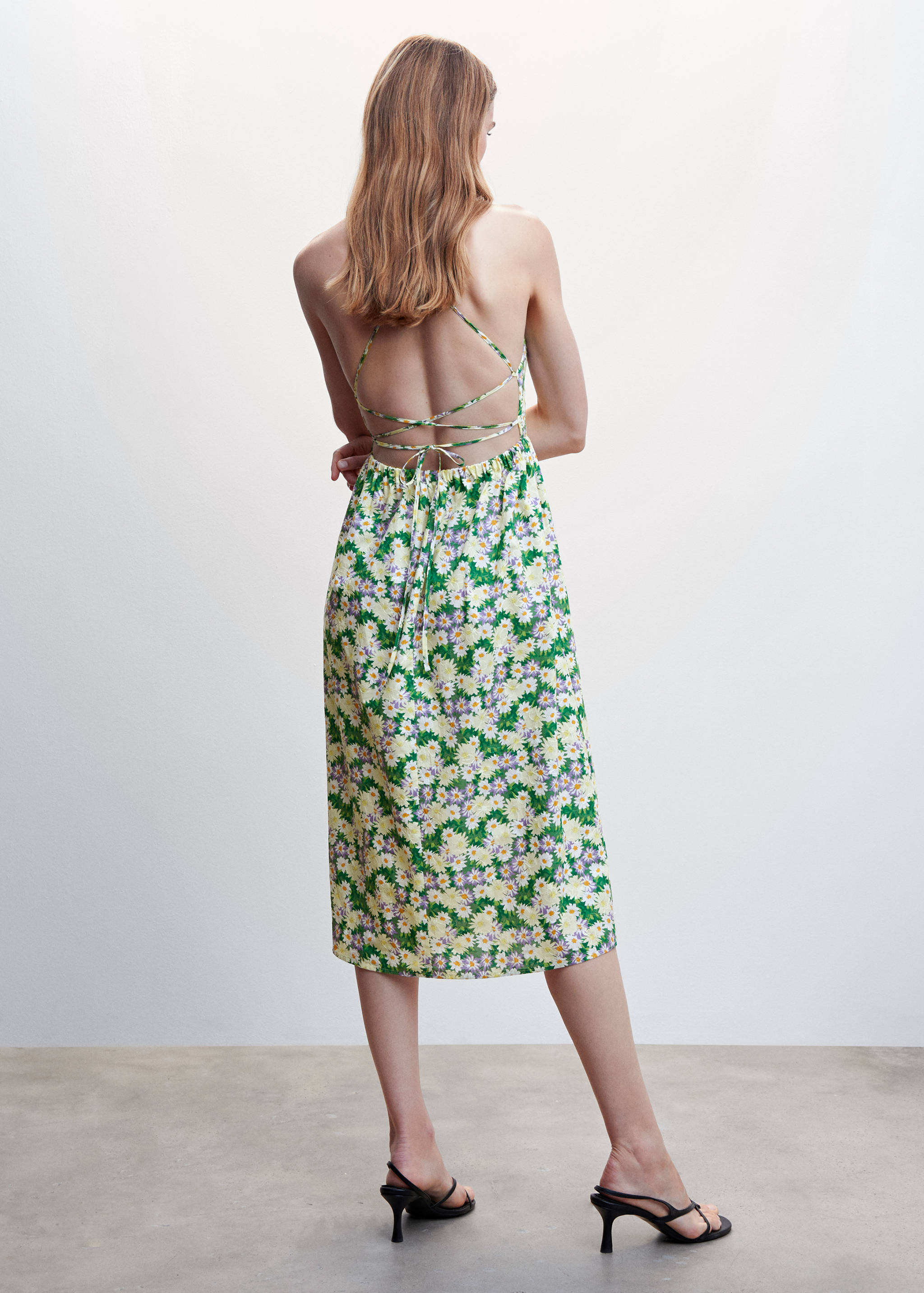 Vestido estampado flores - Reverso del artículo