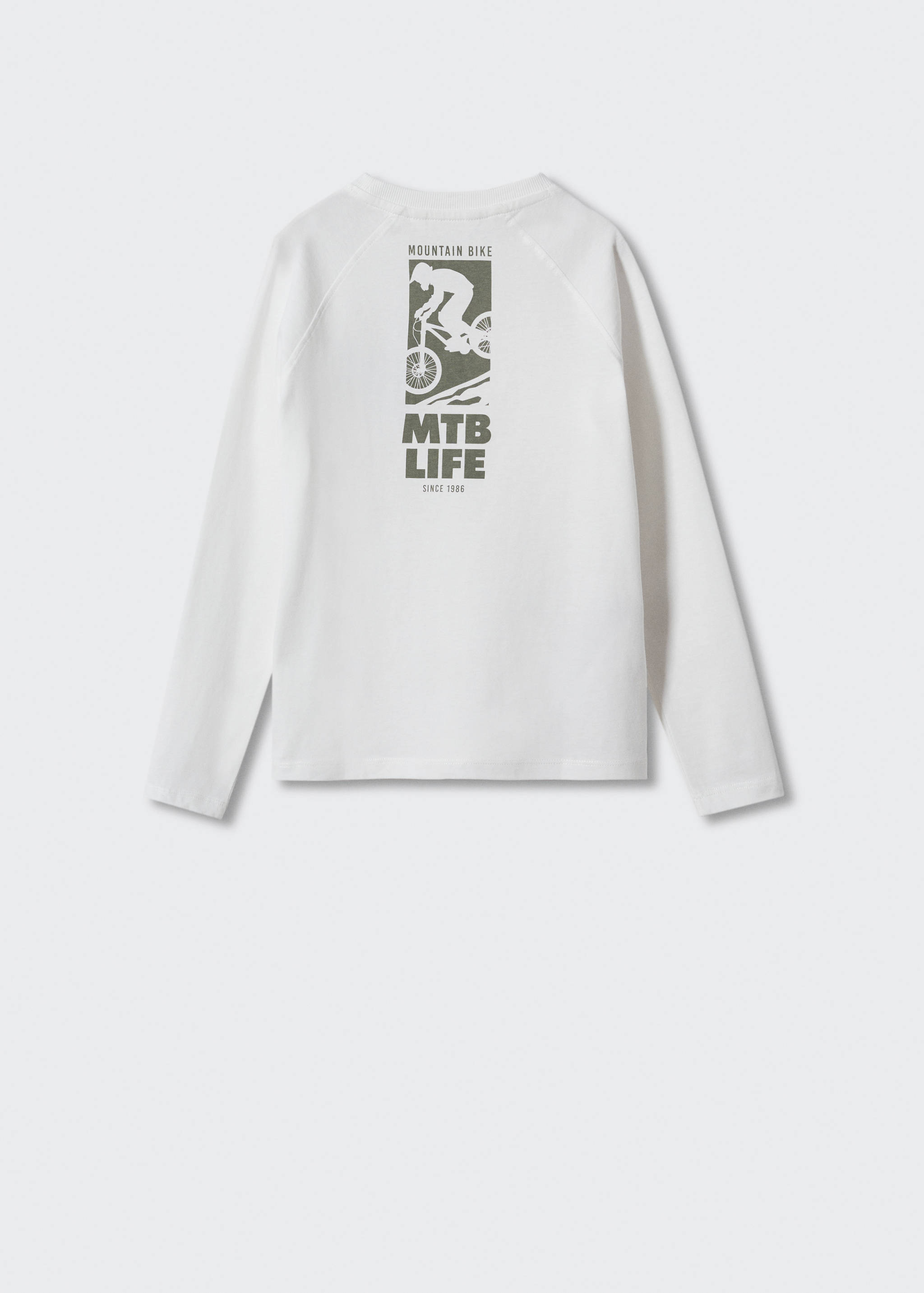 Long sleeve cotton t-shirt - Reverse of the article