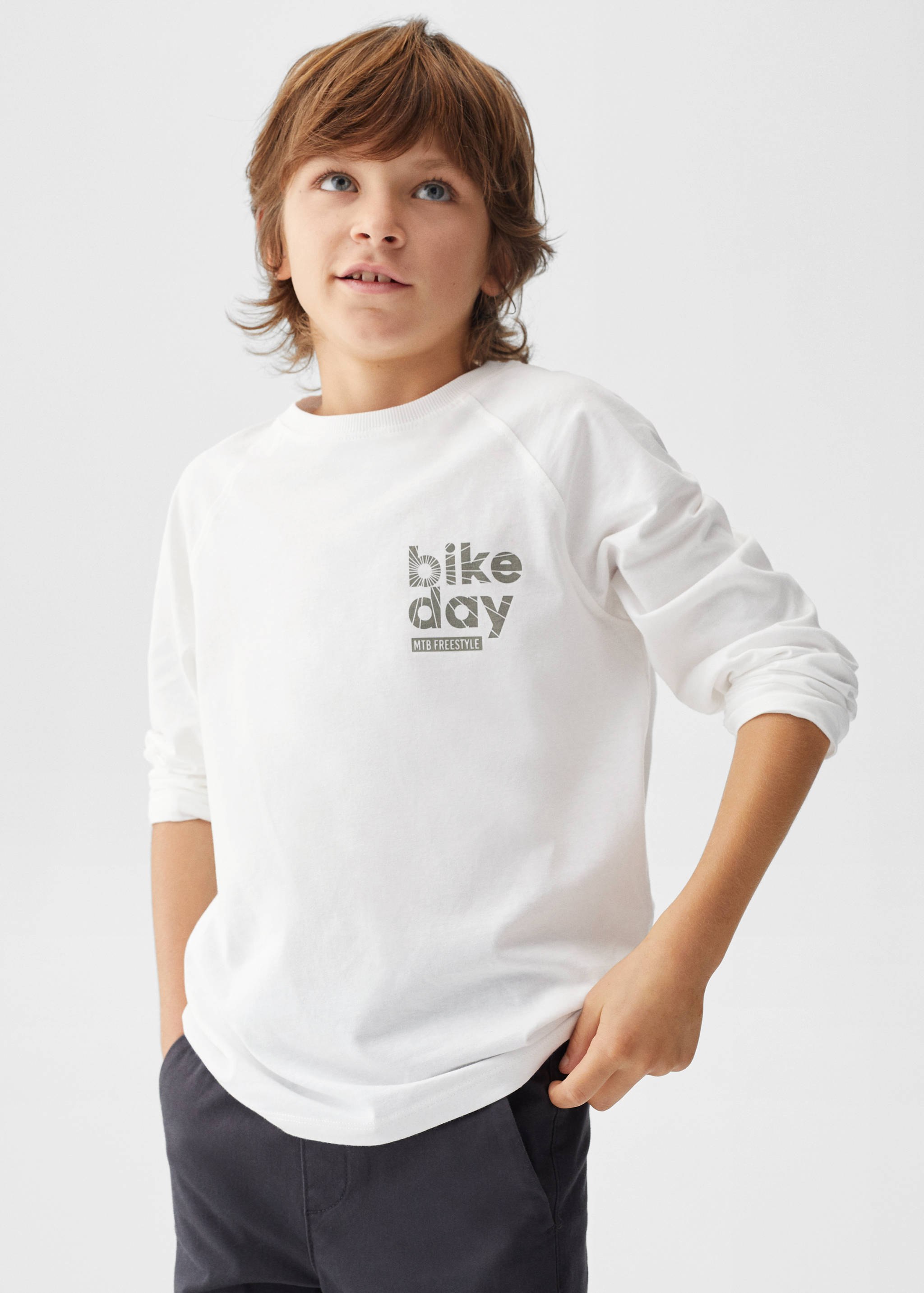 Long sleeve cotton t-shirt - Details of the article 1
