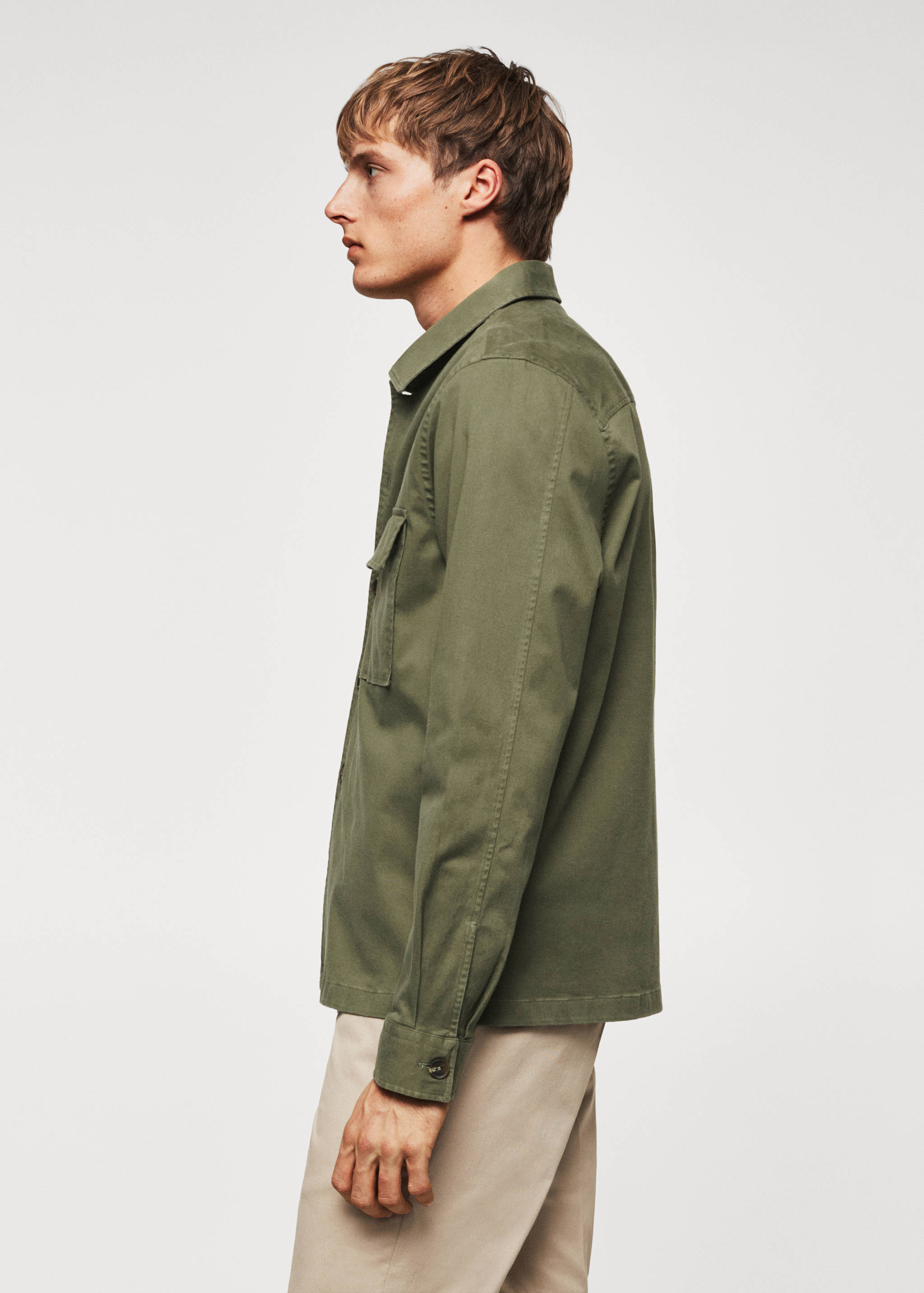 Baumwoll-Überhemd mit Taschen - Detail des Artikels 6