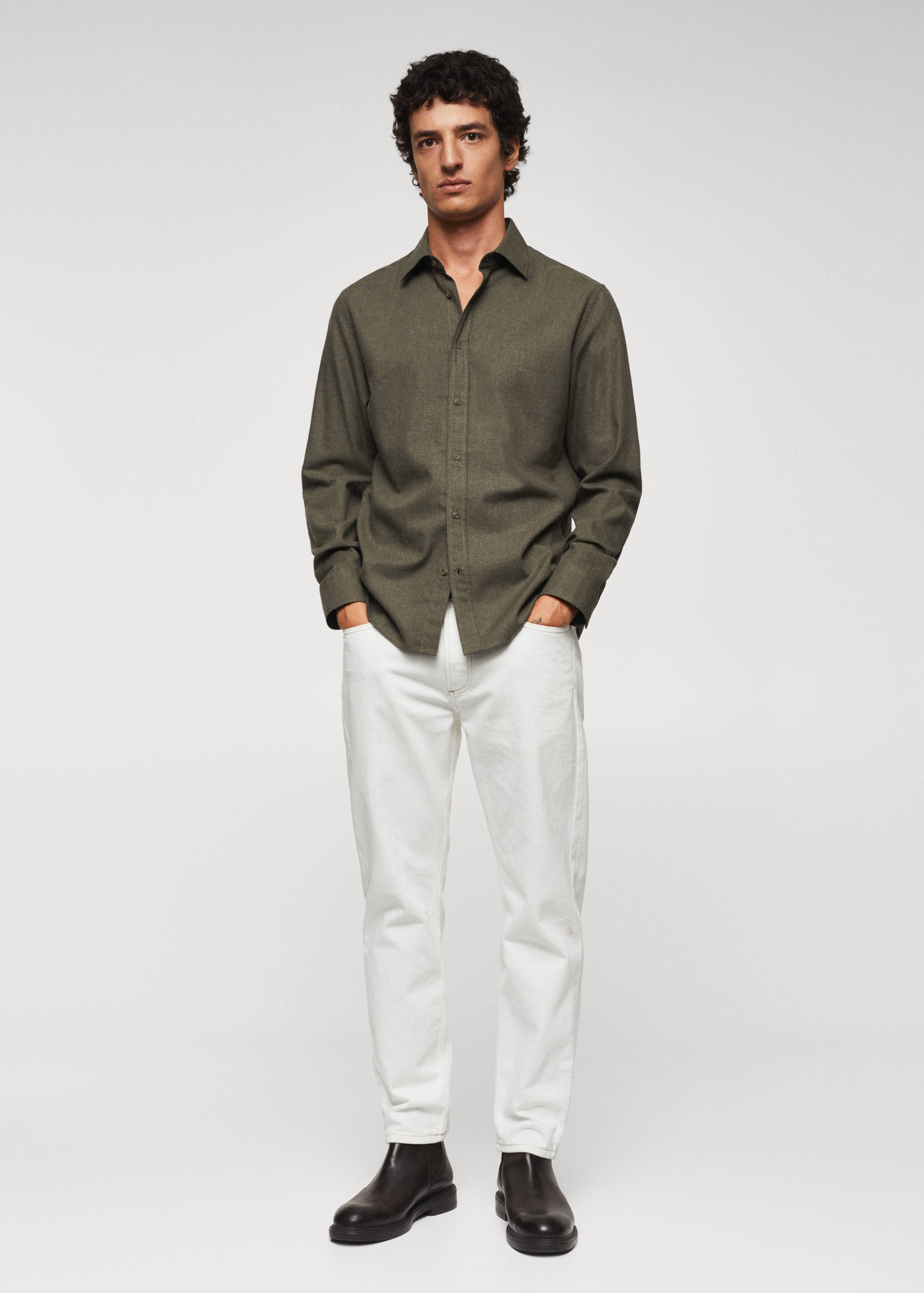 Slim Fit-Hemd aus Baumwolle - Allgemeine Ansicht