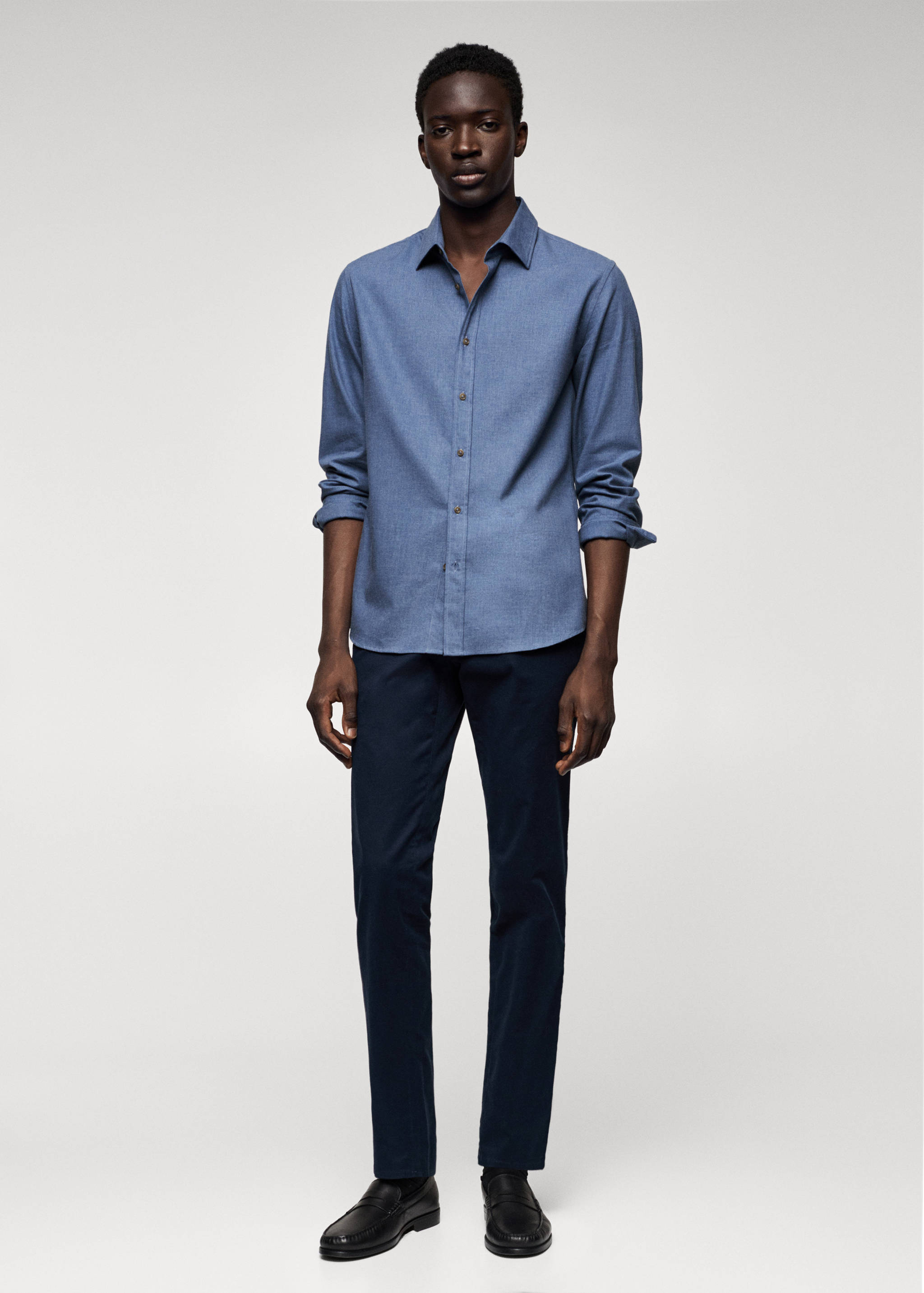 Slim Fit-Hemd aus Baumwolle - Allgemeine Ansicht