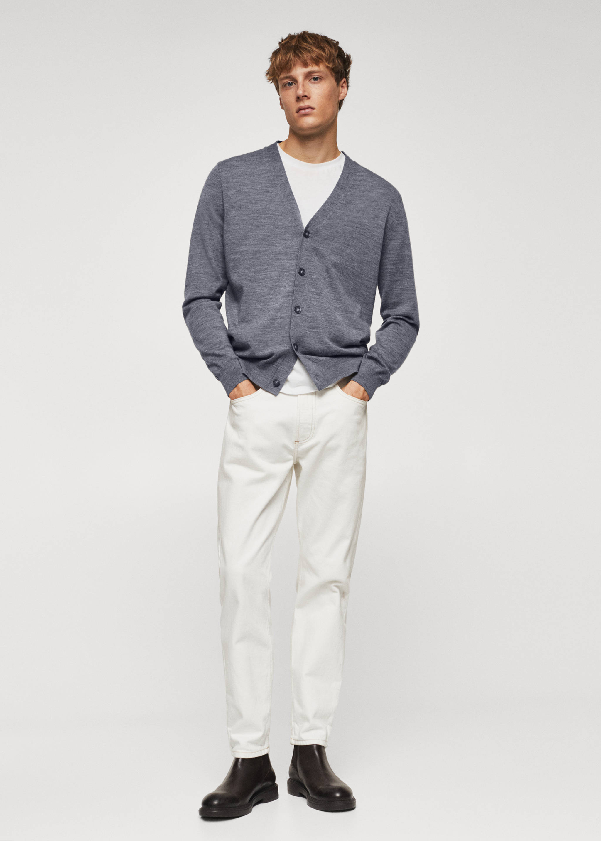 Kardigan z vlny merino - pratelný - Celkový náhled