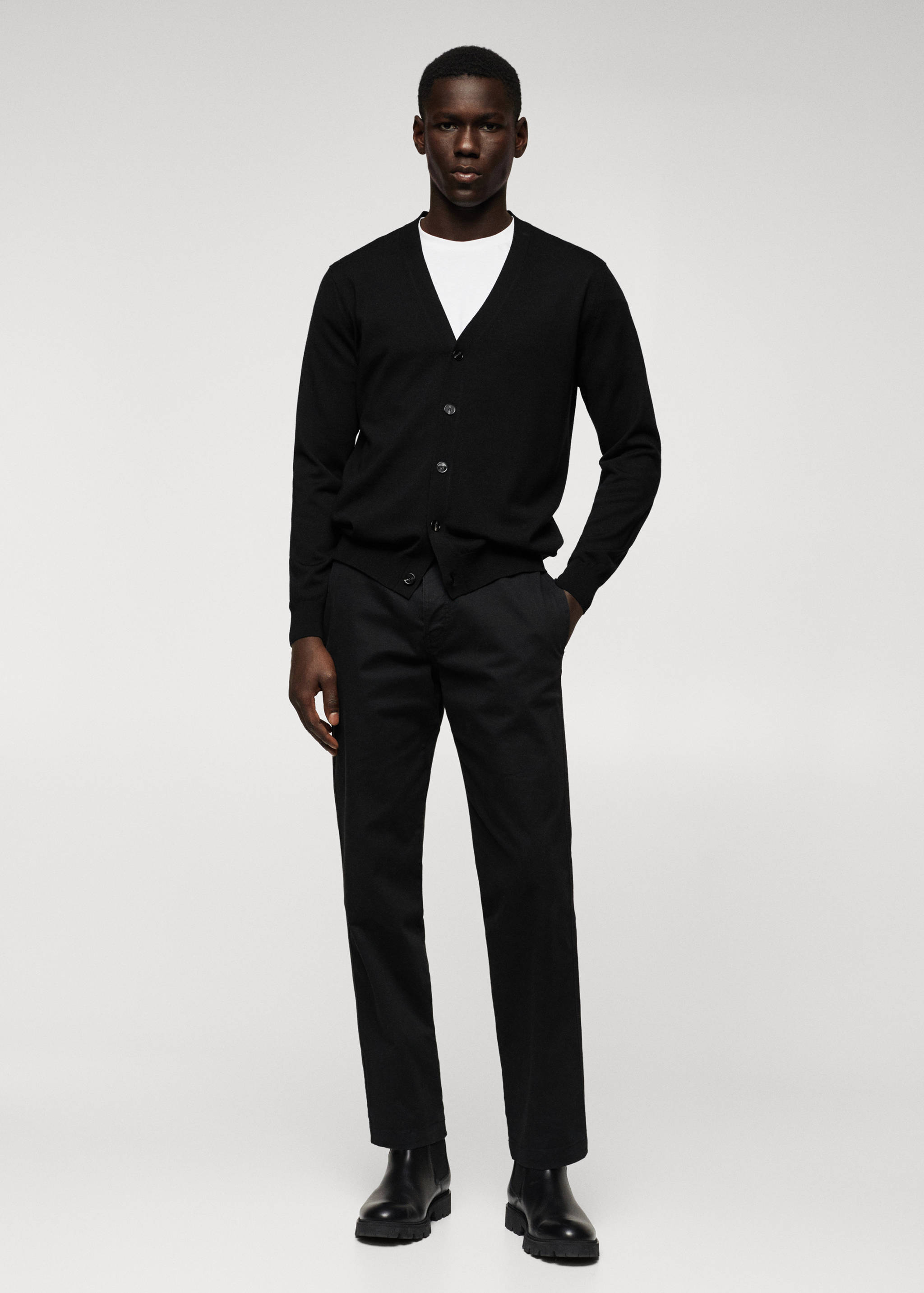 Kardigan z vlny merino - pratelný - Celkový náhled