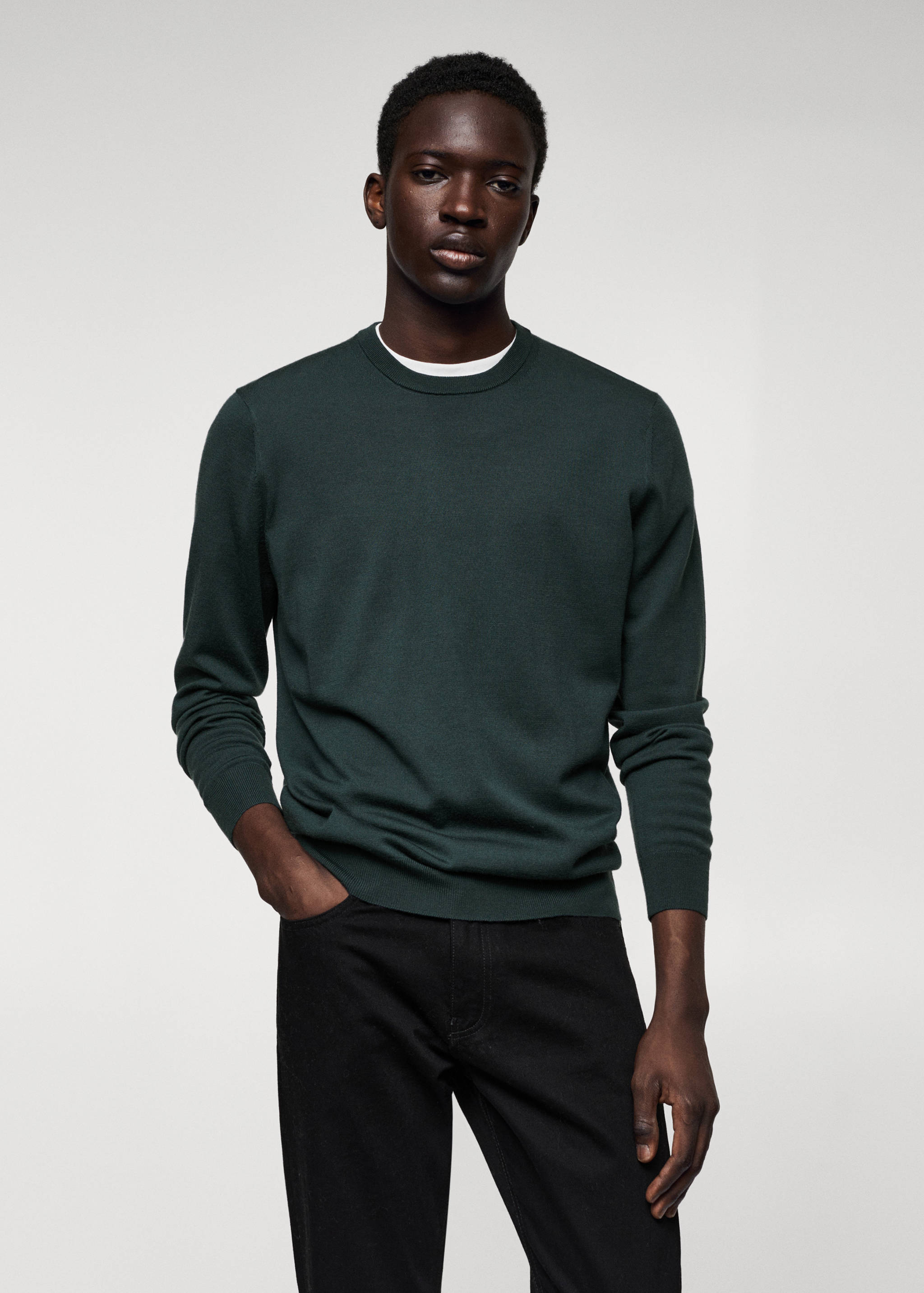 Merino wool washable sweater - Medium plane