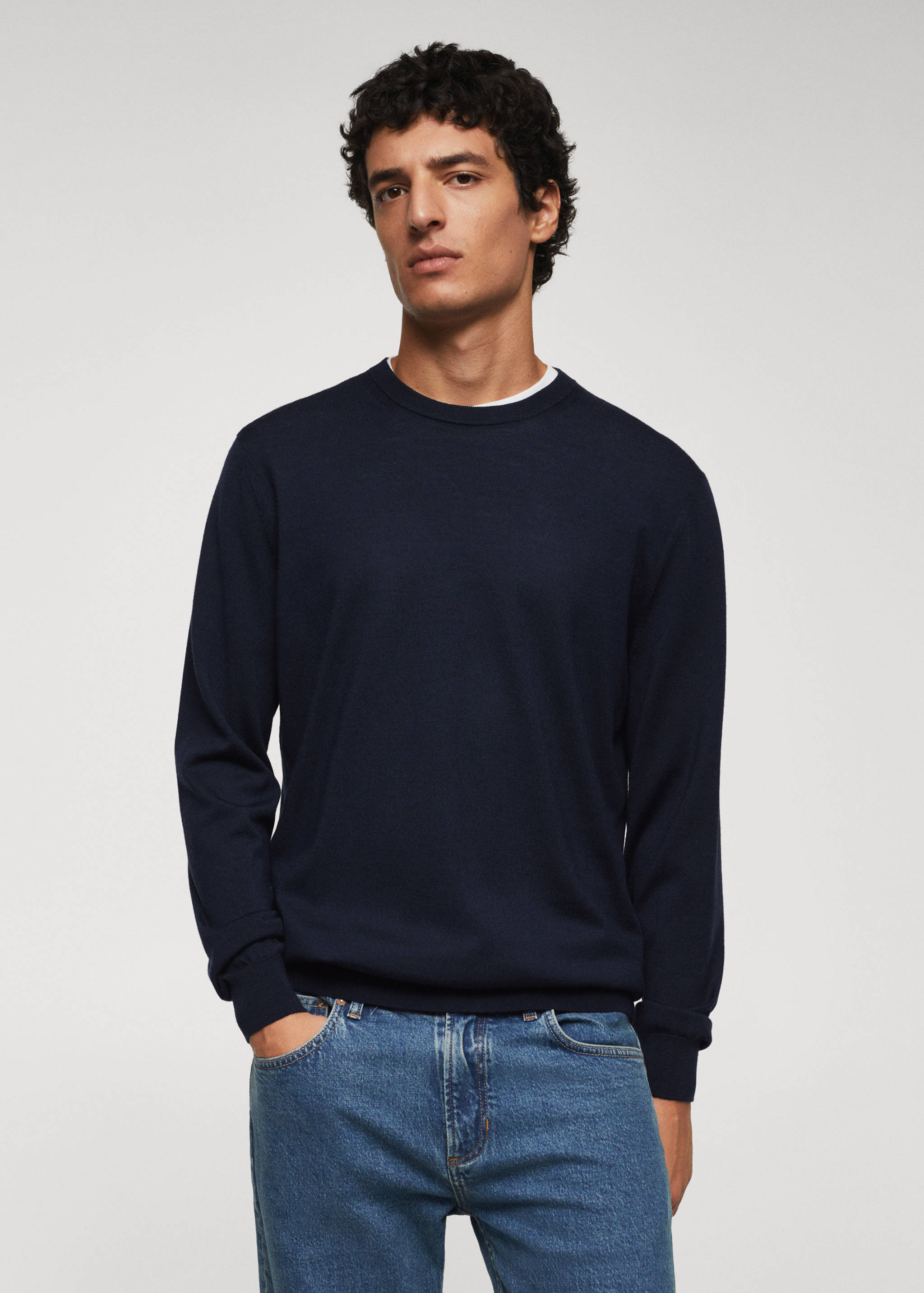Merino wool washable sweater - Medium plane