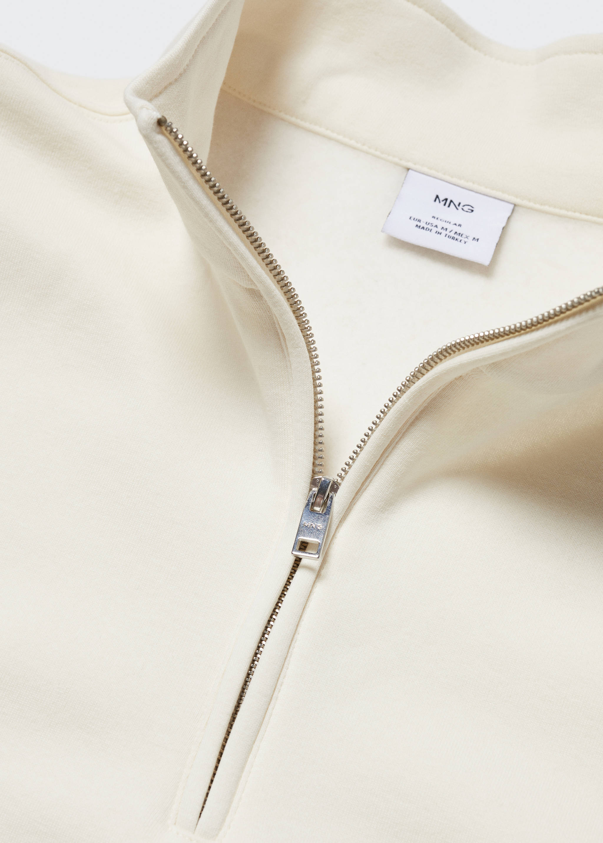 Cotton sweatshirt with zip neck - Details of the article 8