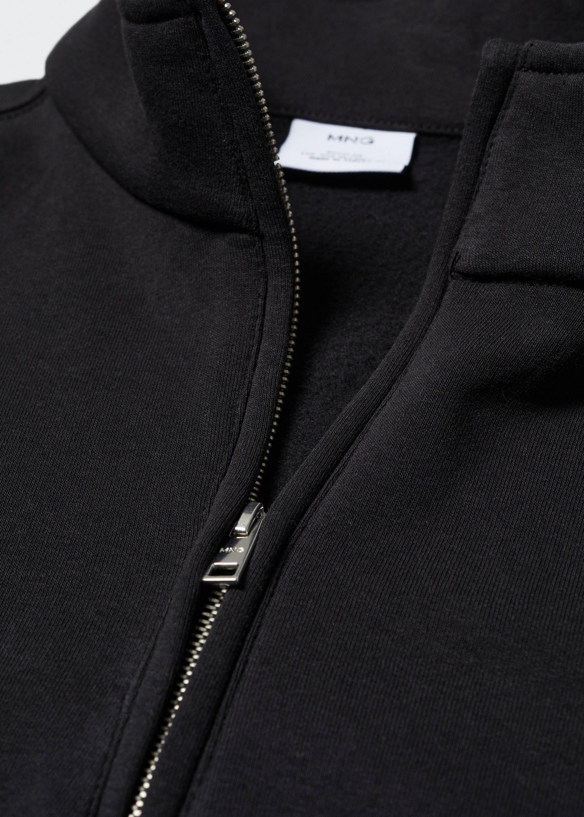 Cotton sweatshirt with zip neck - Details of the article 8