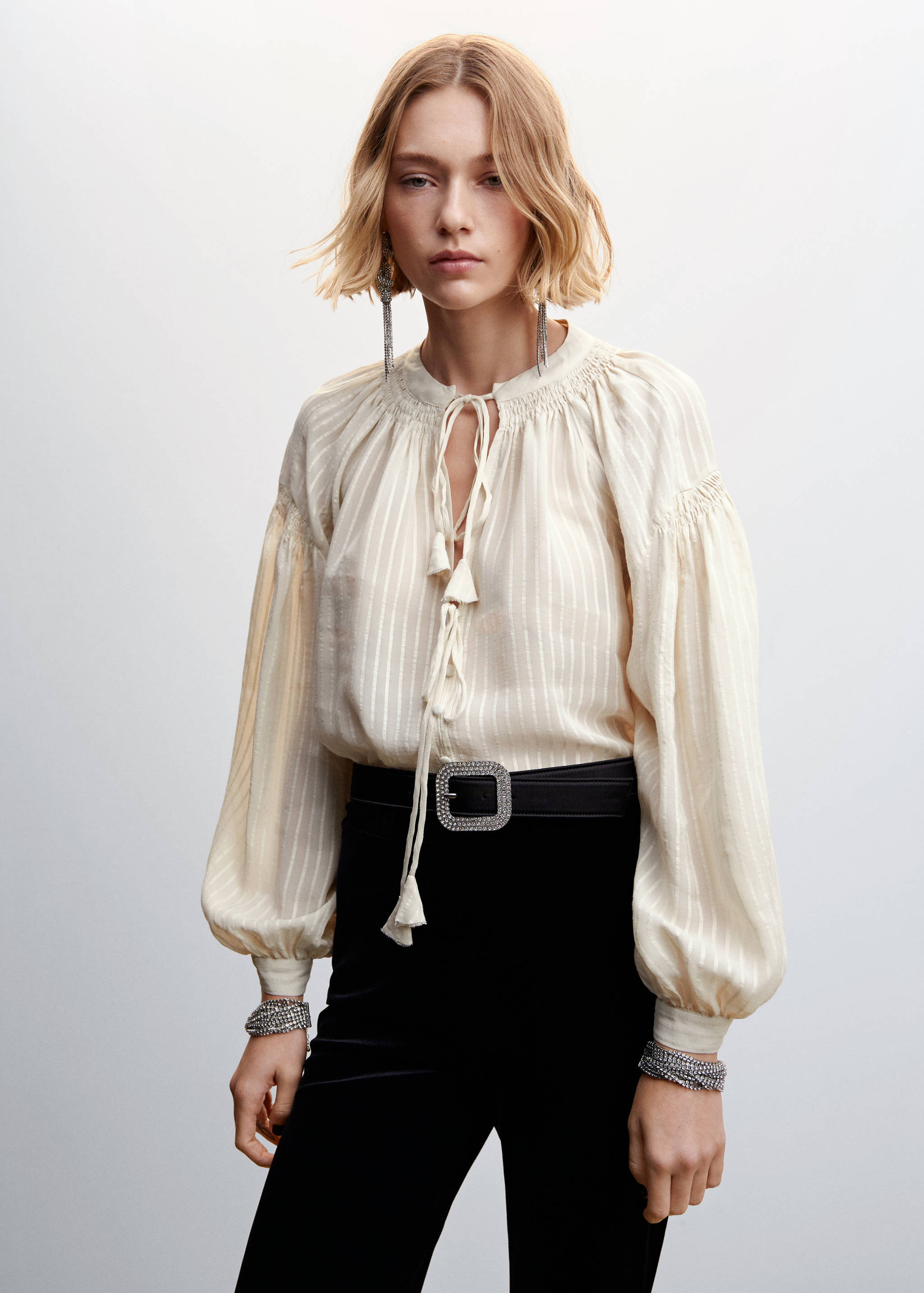 Boho blouse with tassel detail - Medium plane