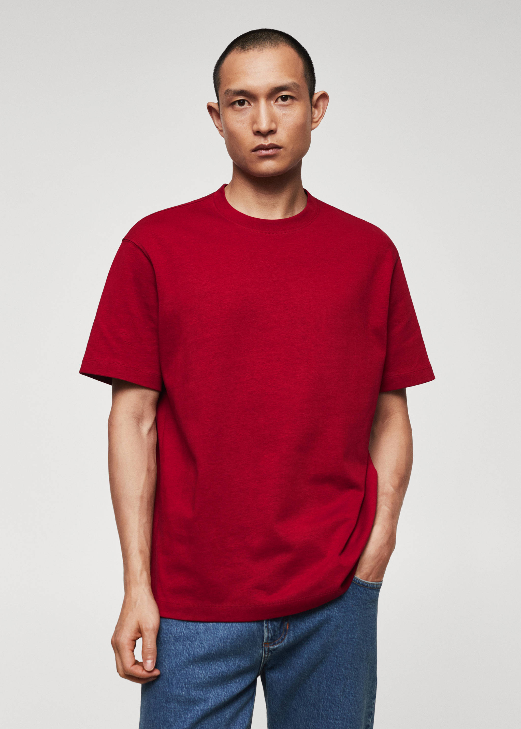 Samarreta cotó relaxed fit - Pla mig