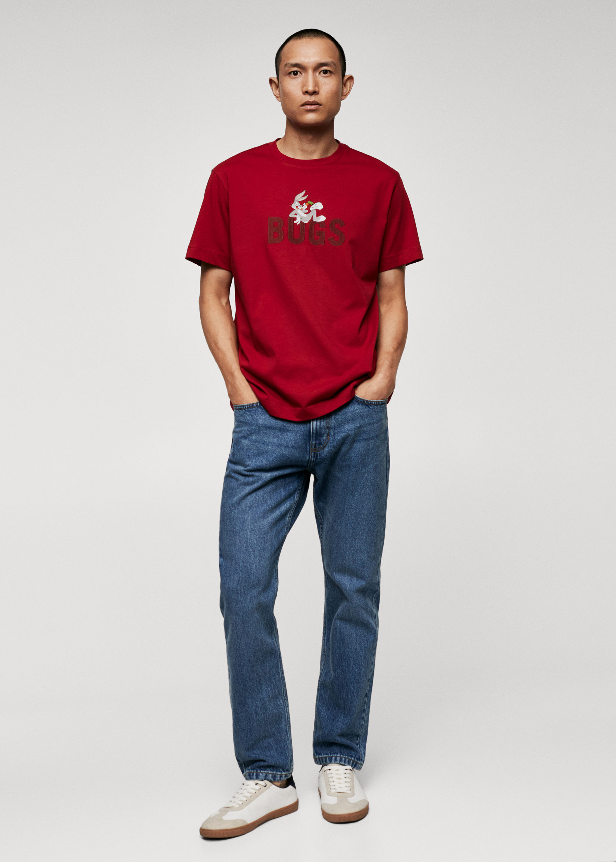 Embroidered cotton T-shirt - General plane