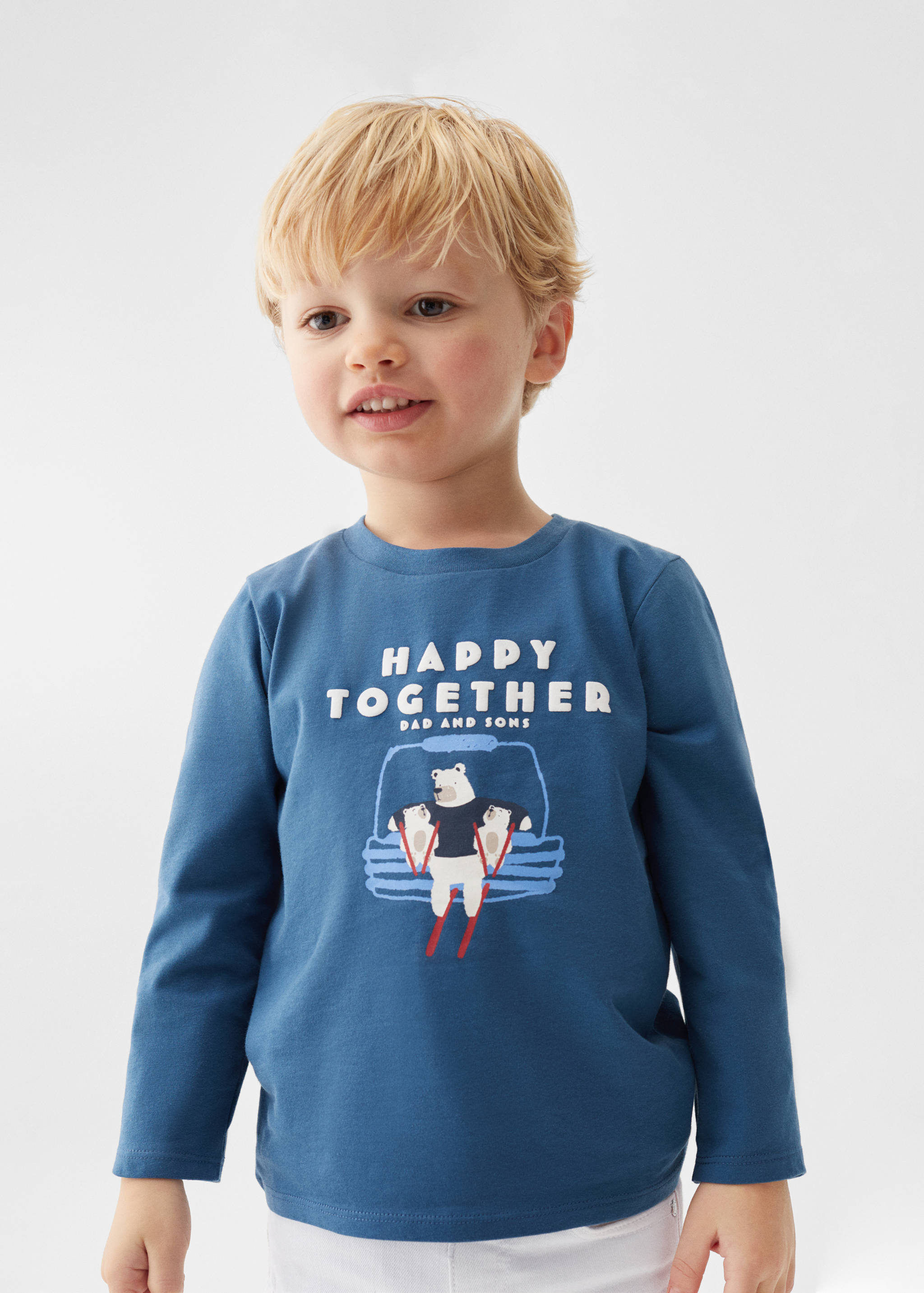 T-shirt coton manches longues - Plan moyen