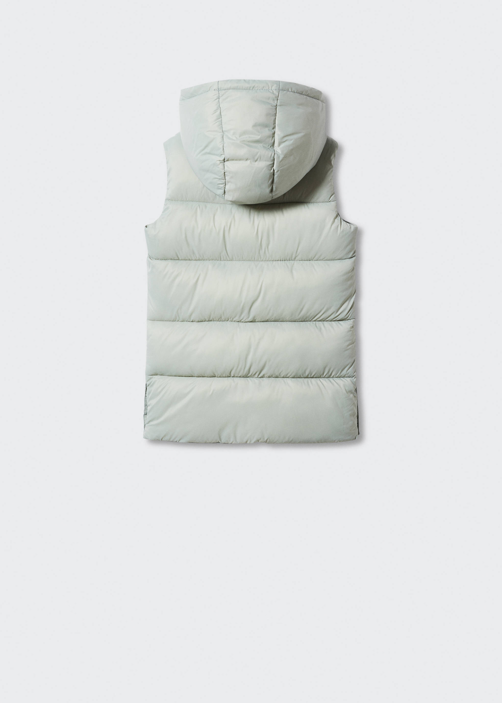 Quilted gilet with hood - Reverse of the article