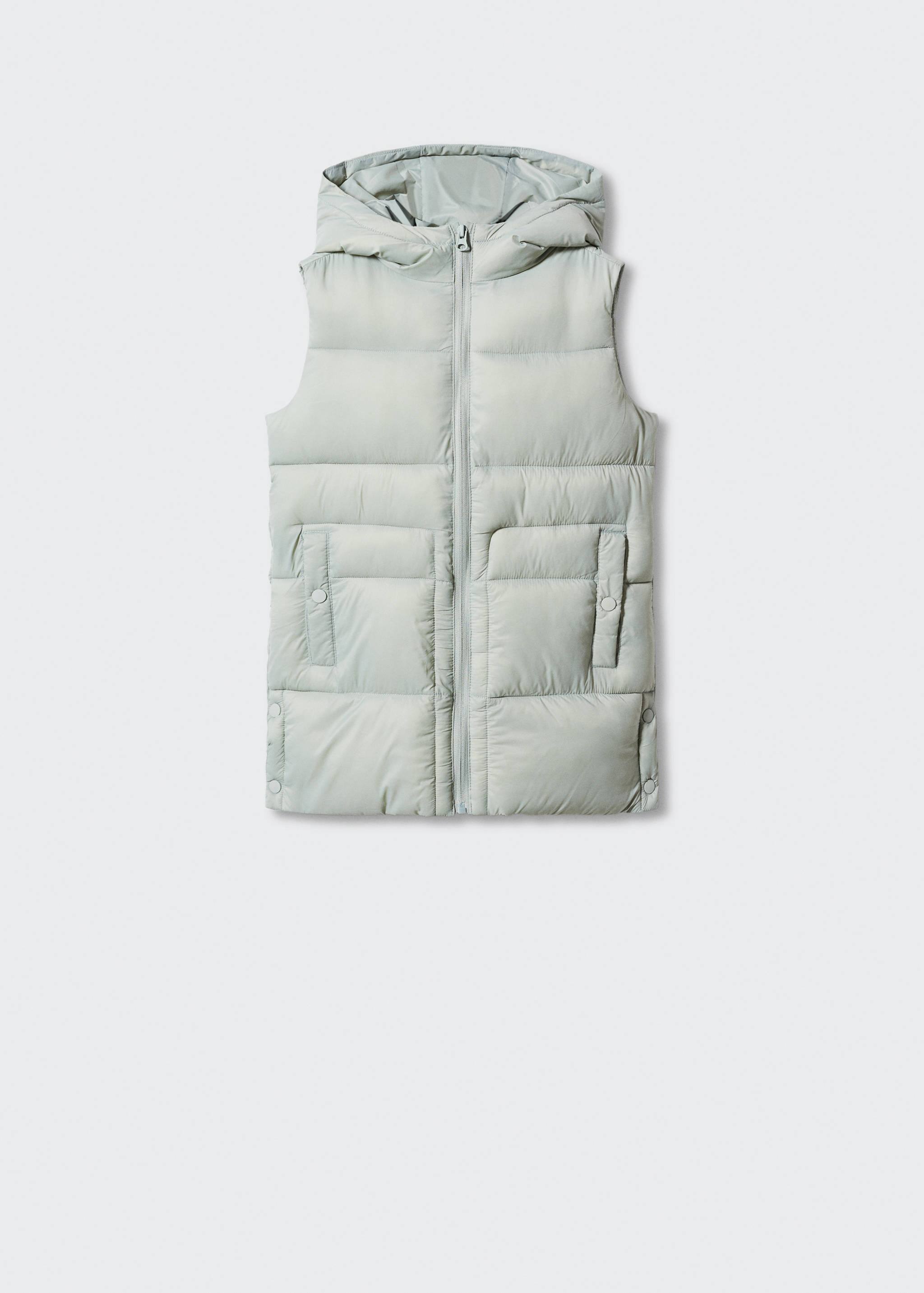 Quilted gilet with hood - Article without model