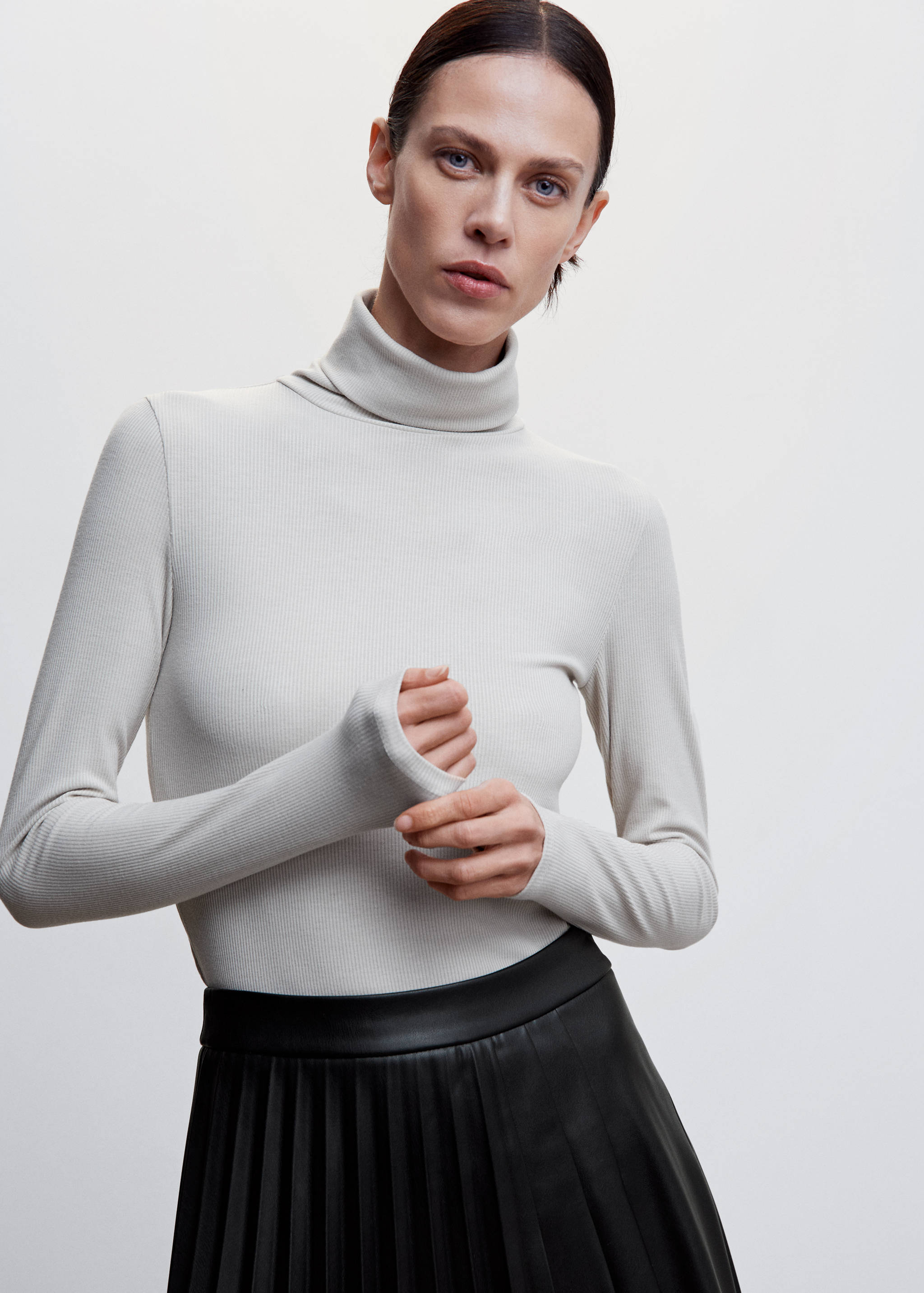 Plissee-Rock mit Leder-Effekt - Detail des Artikels 1