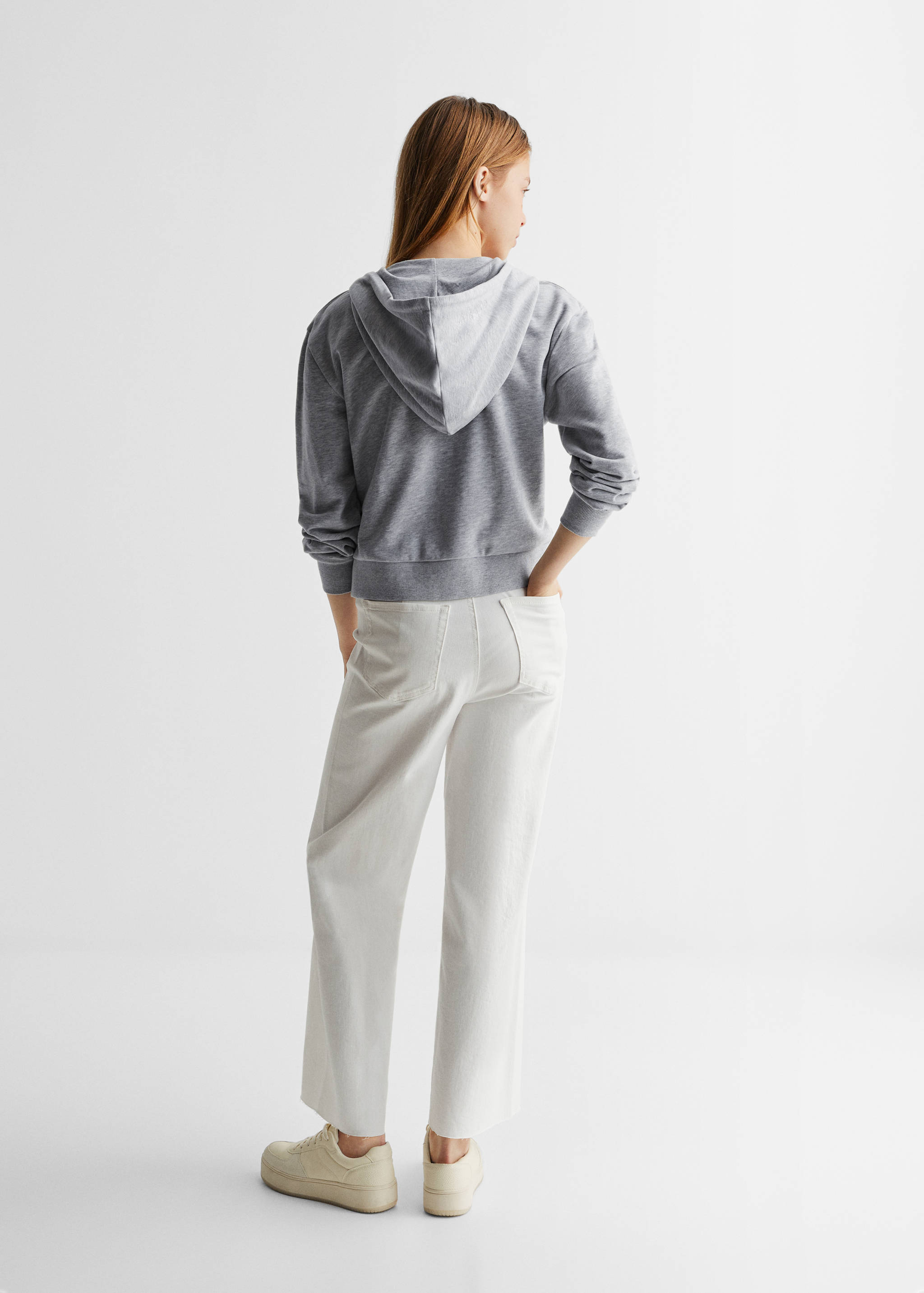 Zipped hoodie - Reverse of the article