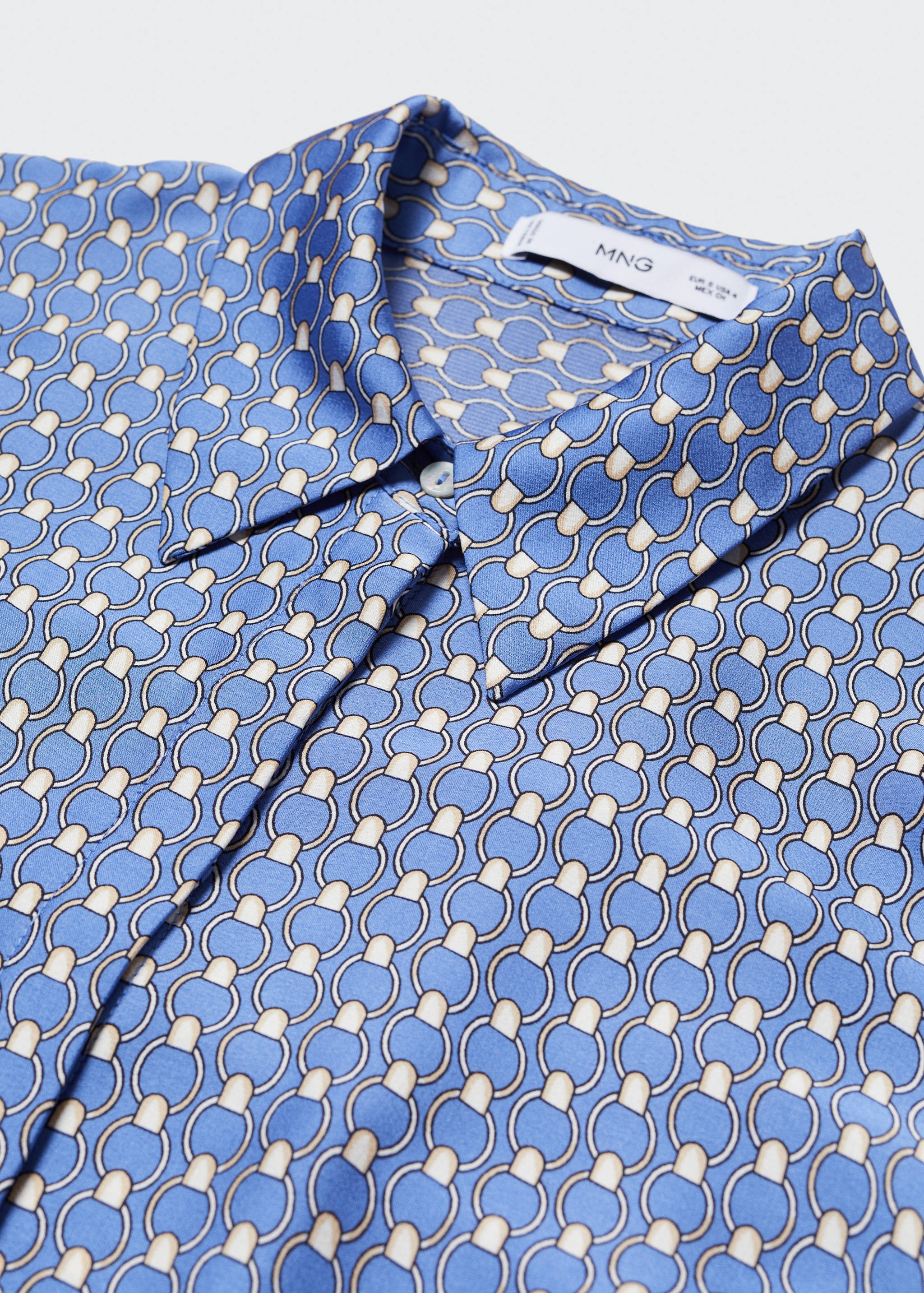 Satin finish flowy shirt - Details of the article 8