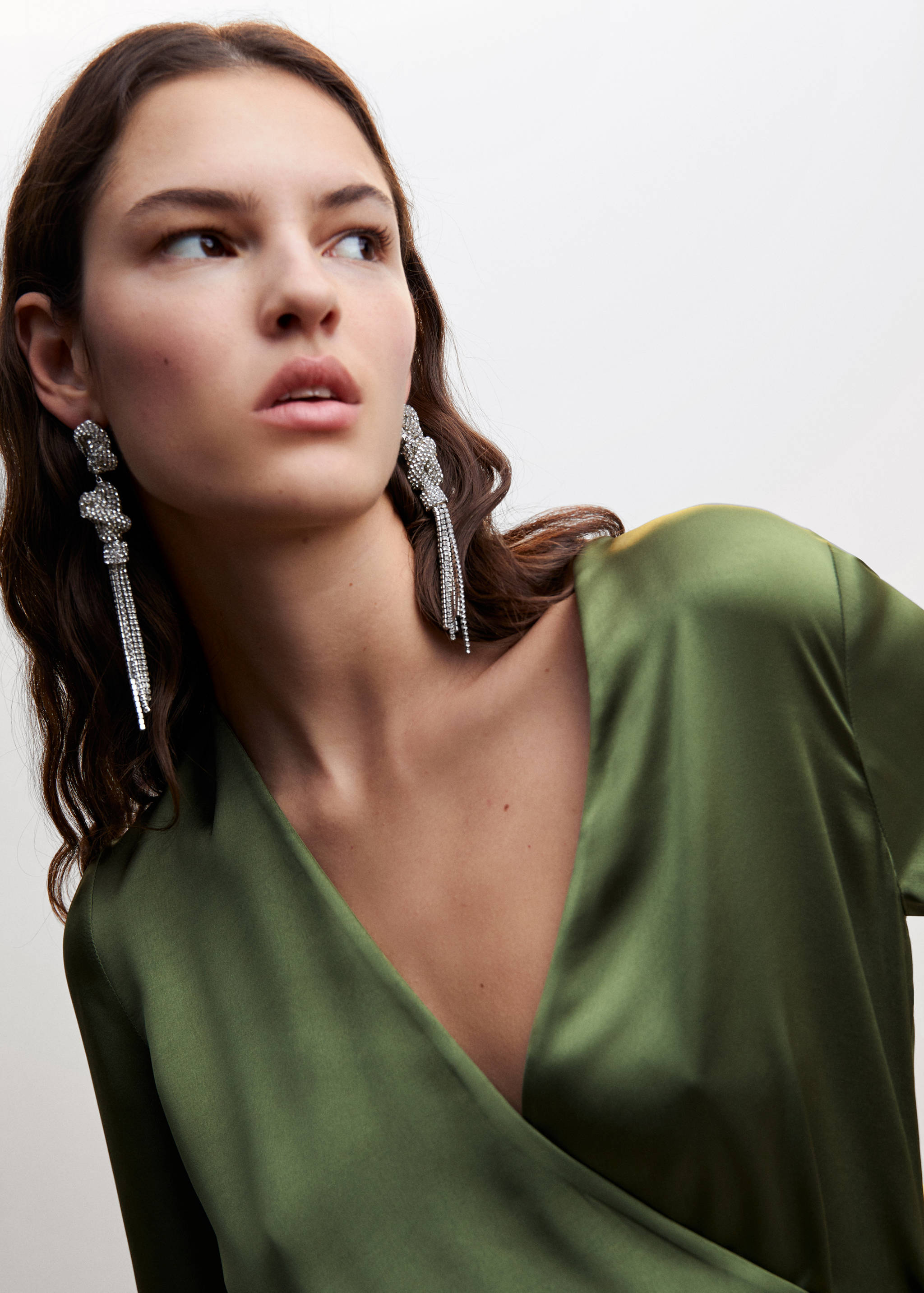 Satin tie dress - Details of the article 1