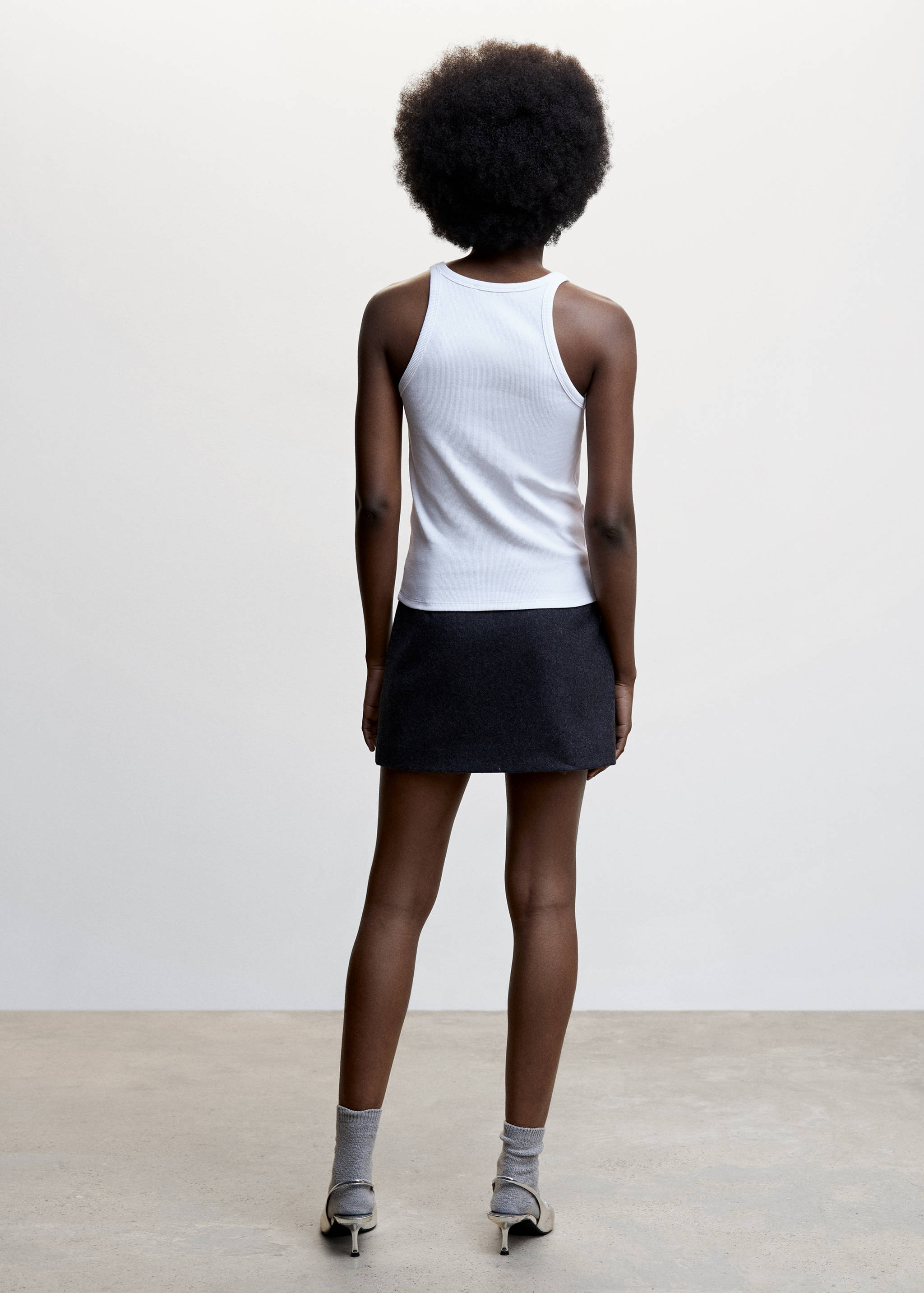 Ribbed cotton-blend top - Reverse of the article