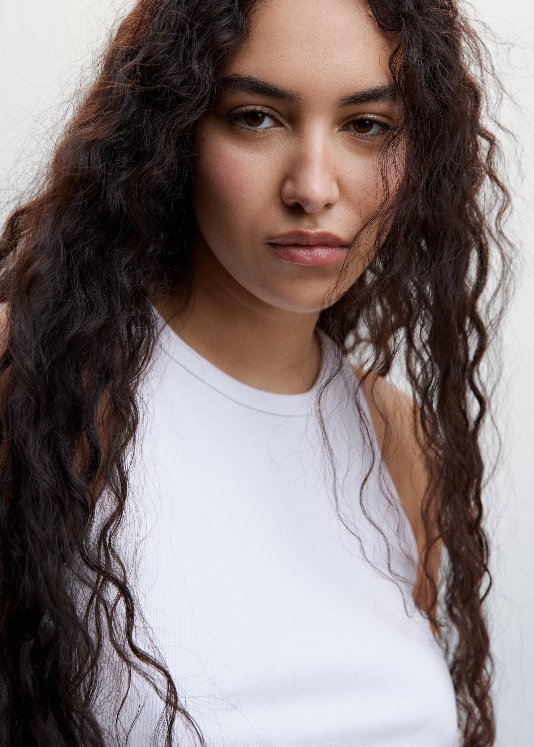 Ribbed cotton-blend top - Details of the article 4