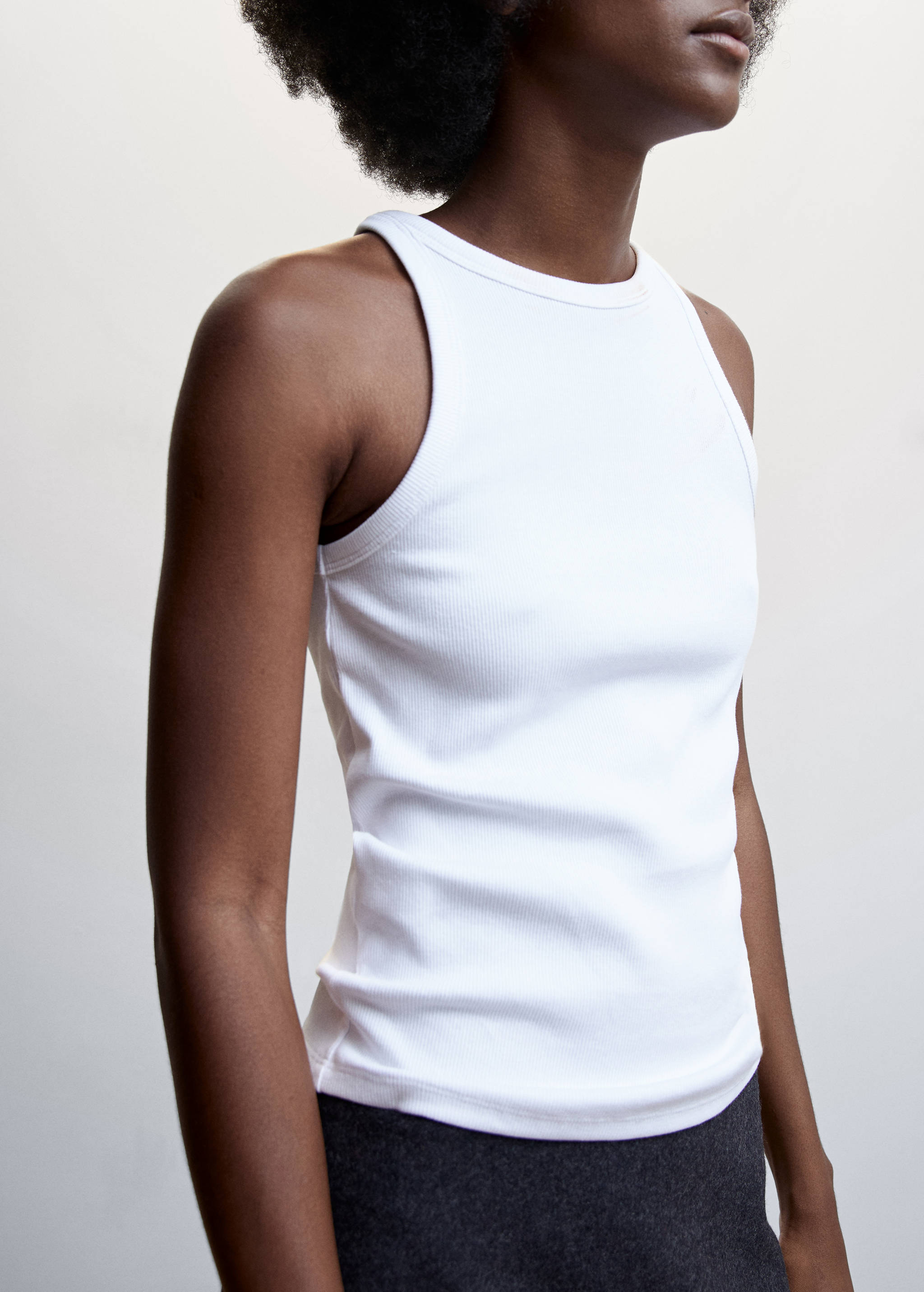 Ribbed cotton-blend top - Details of the article 6