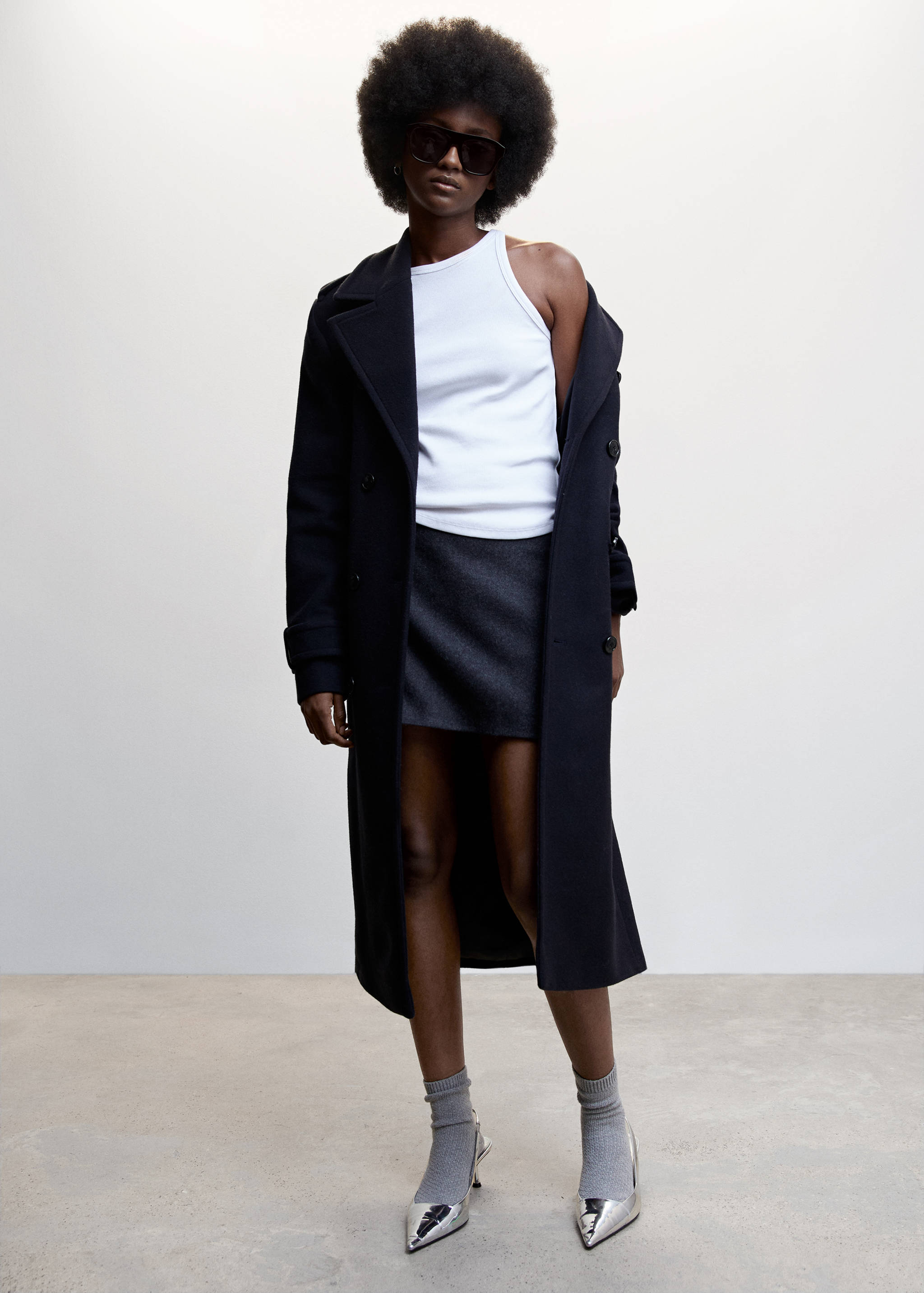 Ribbed cotton-blend top - Details of the article 2