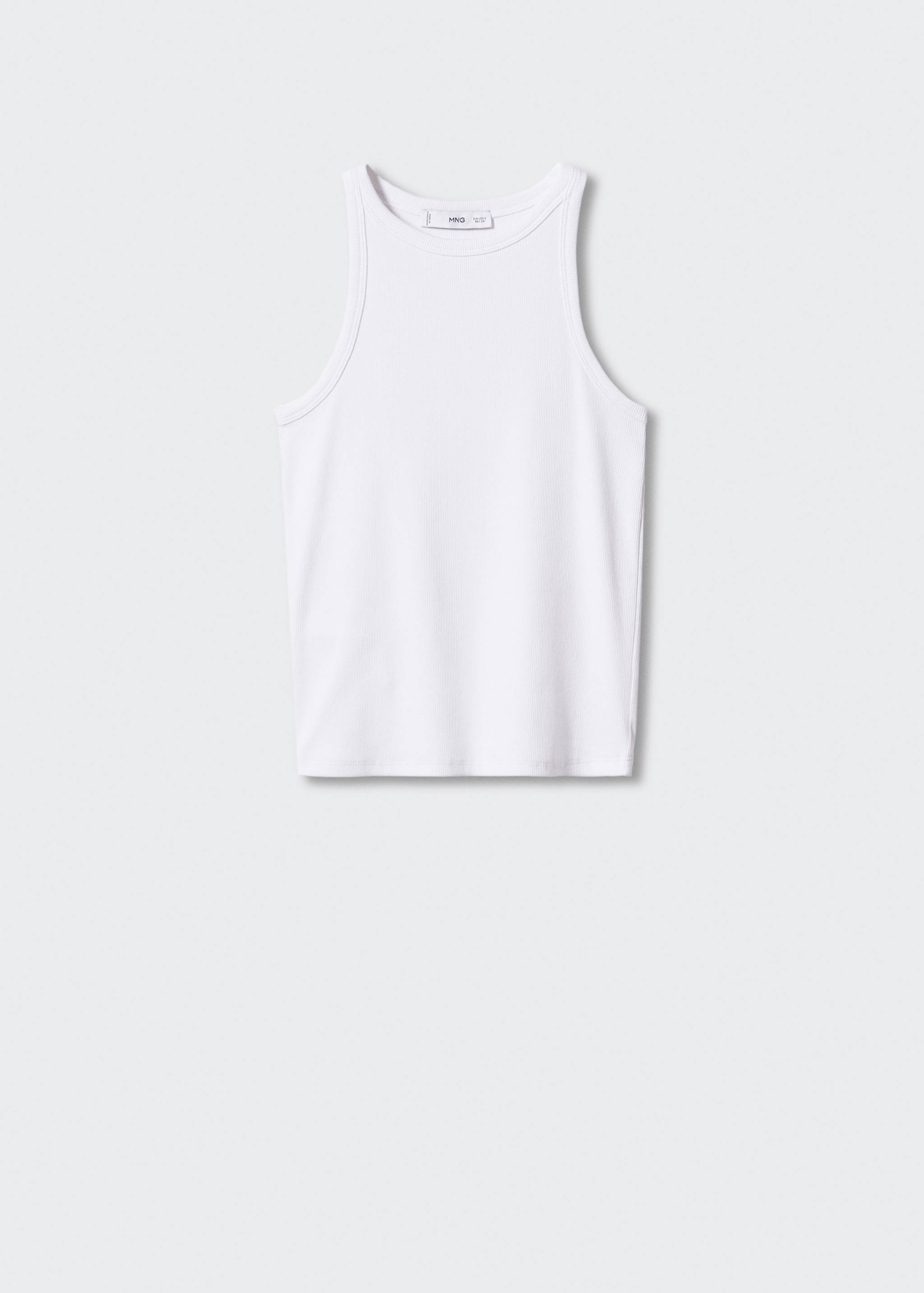 Ribbed cotton-blend top - Article without model