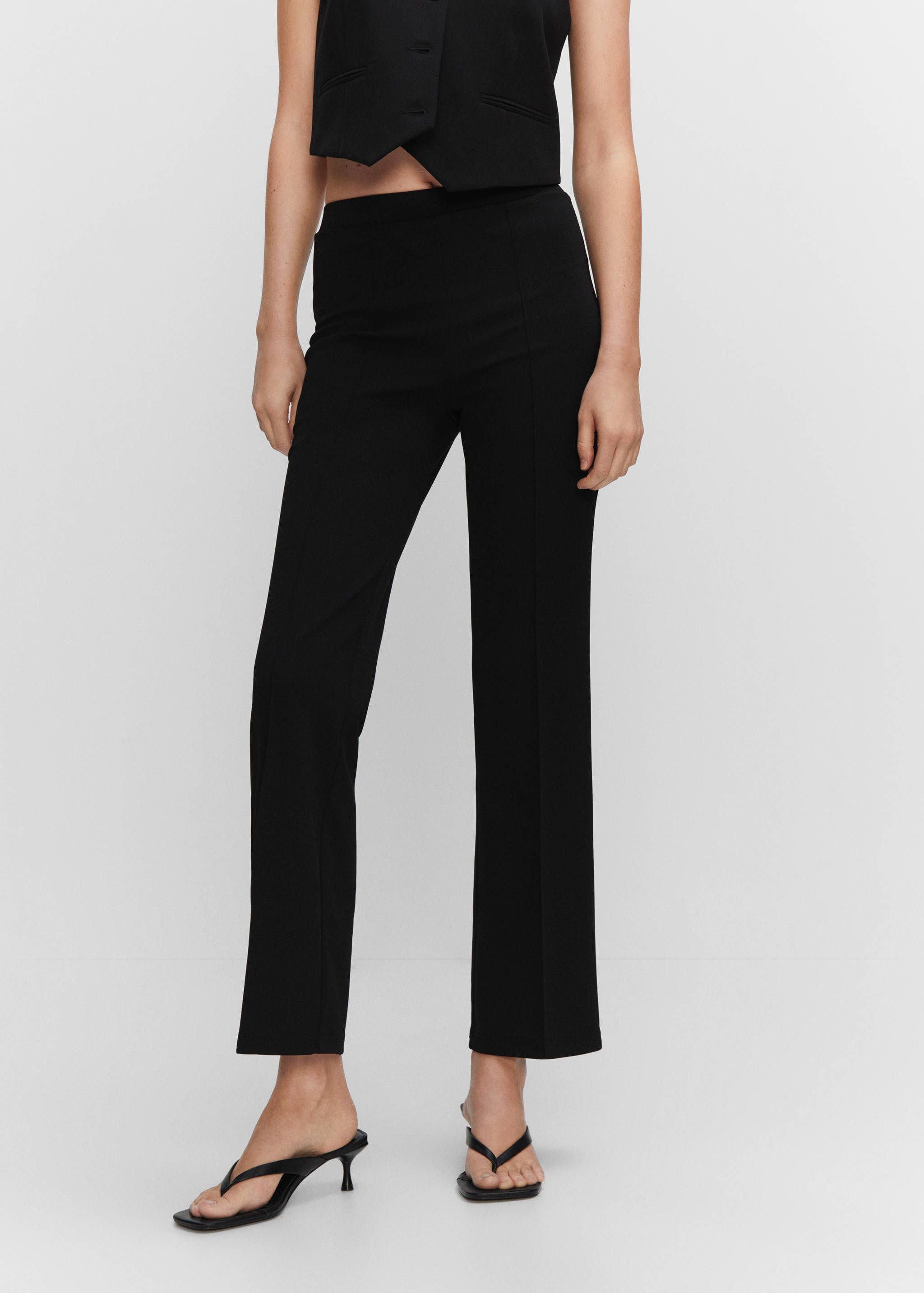 Pantalon droit coutures - Plan moyen