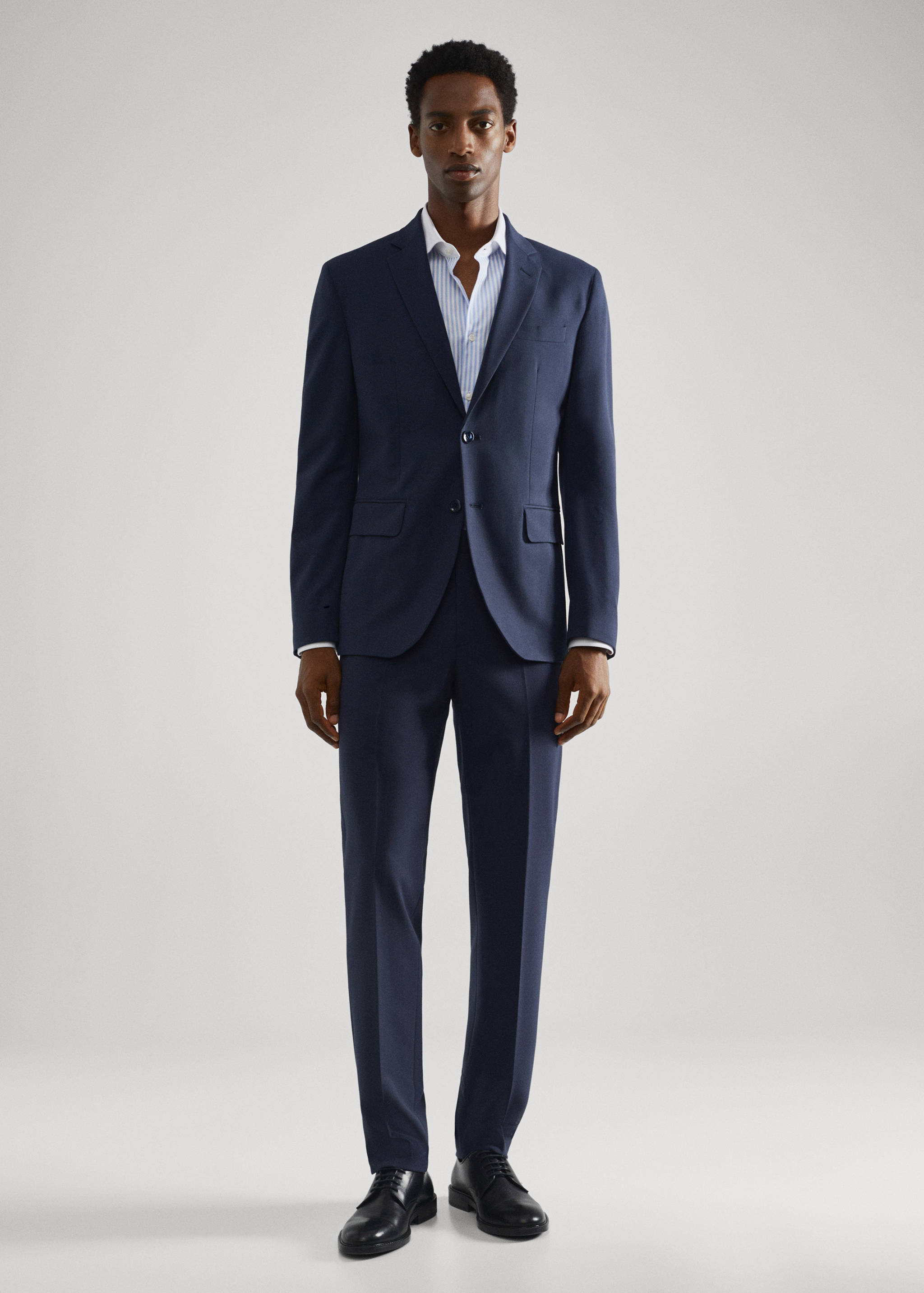 Kombiniertes Slim Fit-Anzughemd - Allgemeine Ansicht