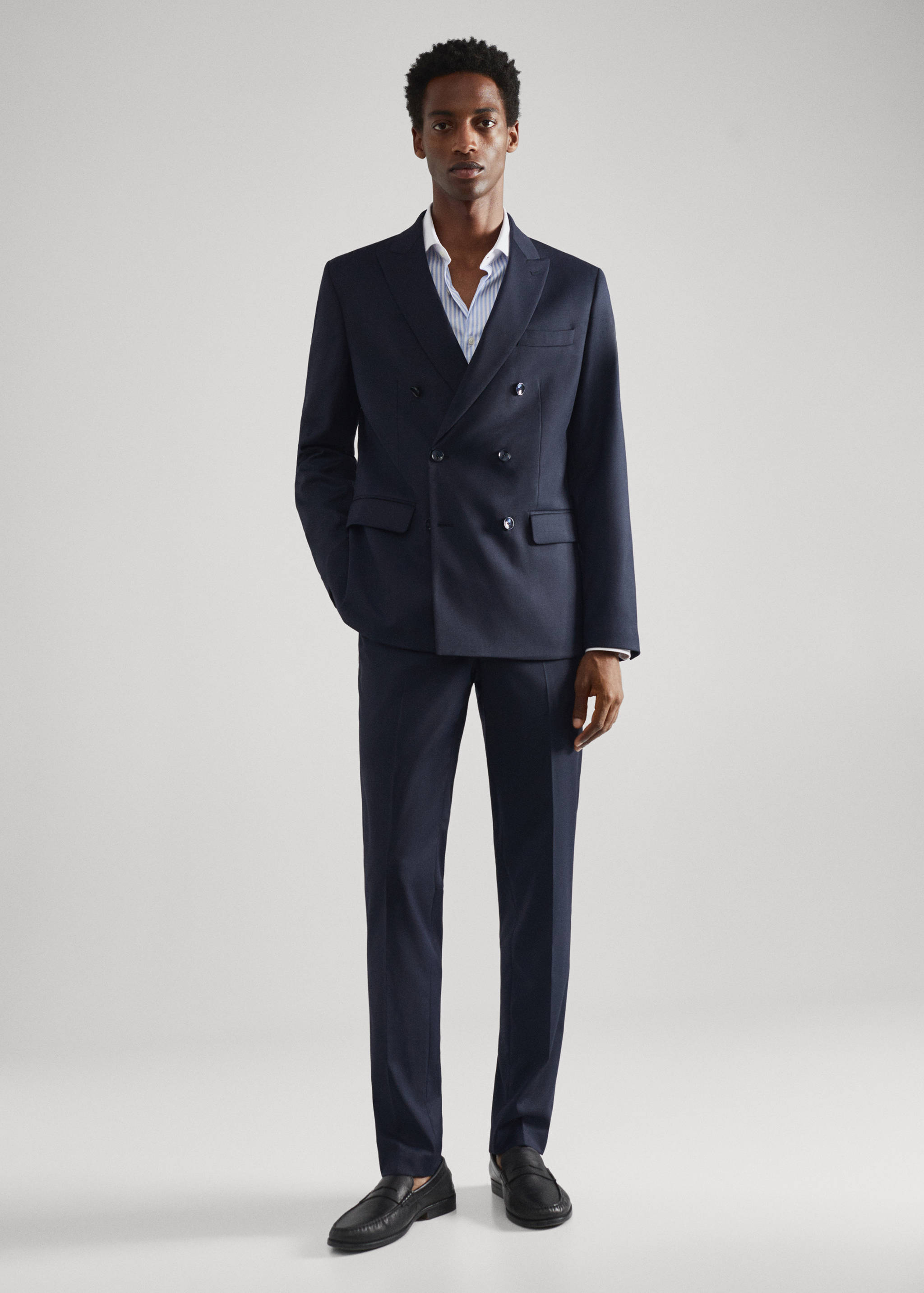 Slim fit-kavaj med omlott - Allmän bild