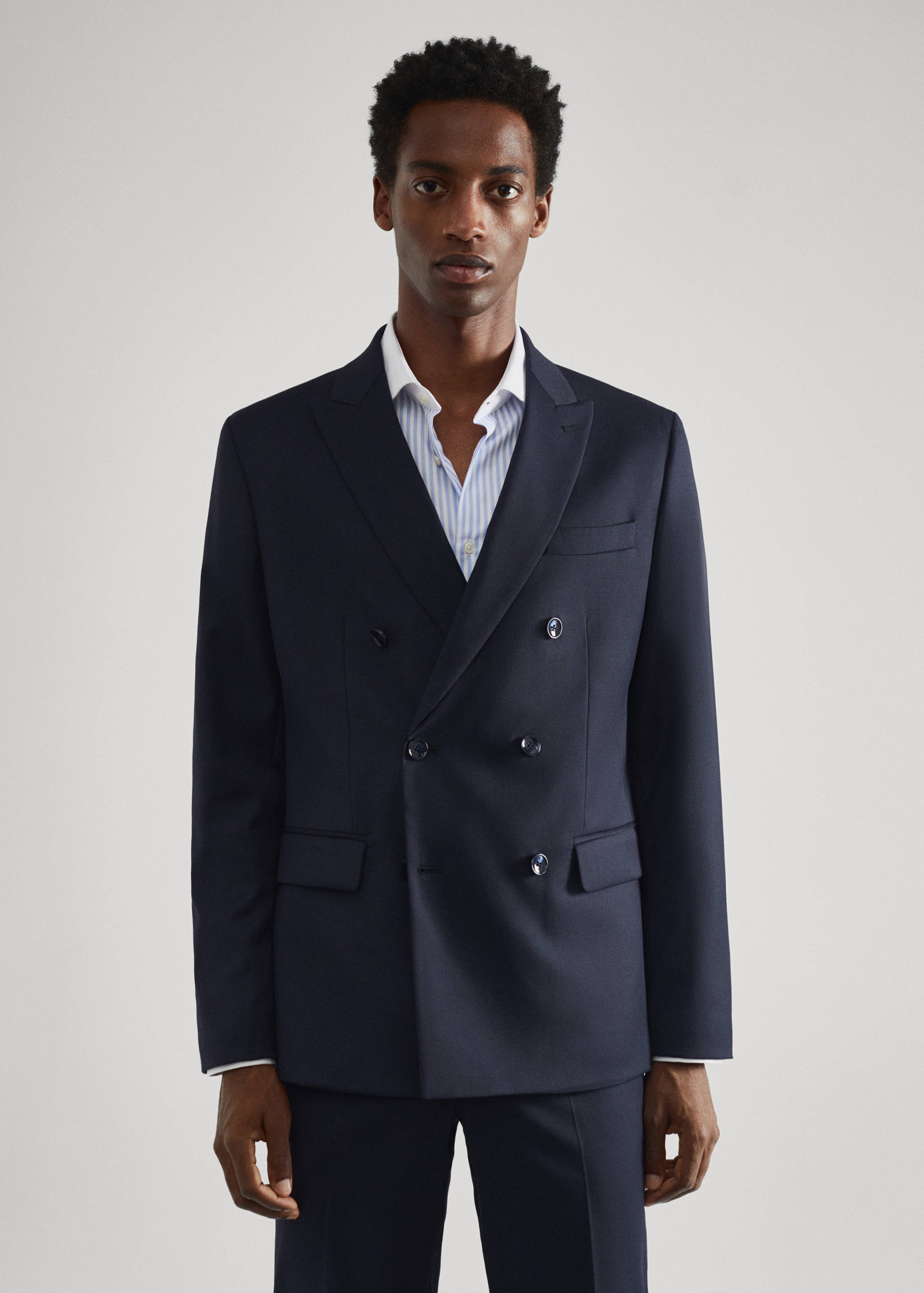 Slim fit-kavaj med omlott - Bild av mittparti