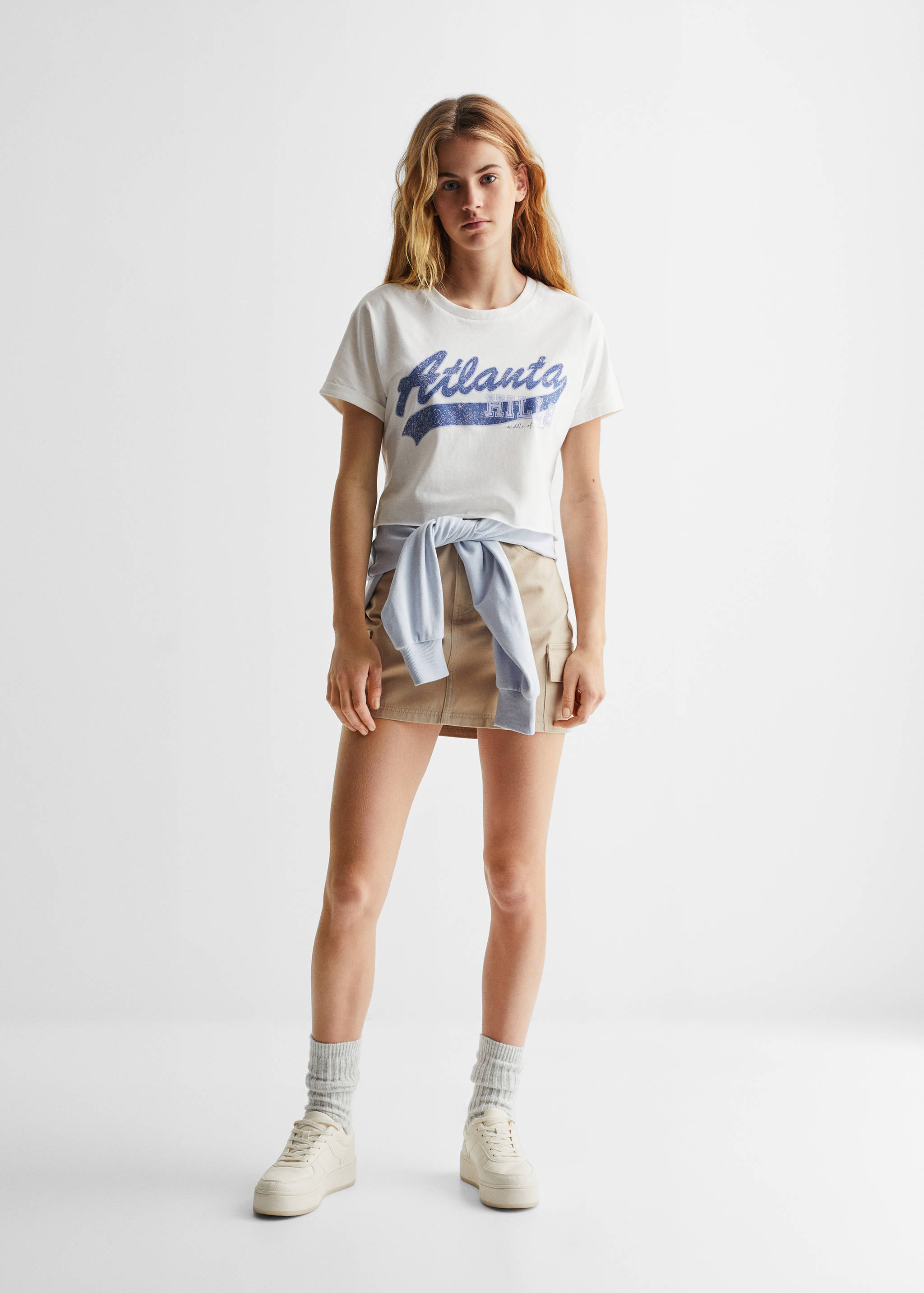 Printed cotton-blend T-shirt - General plane