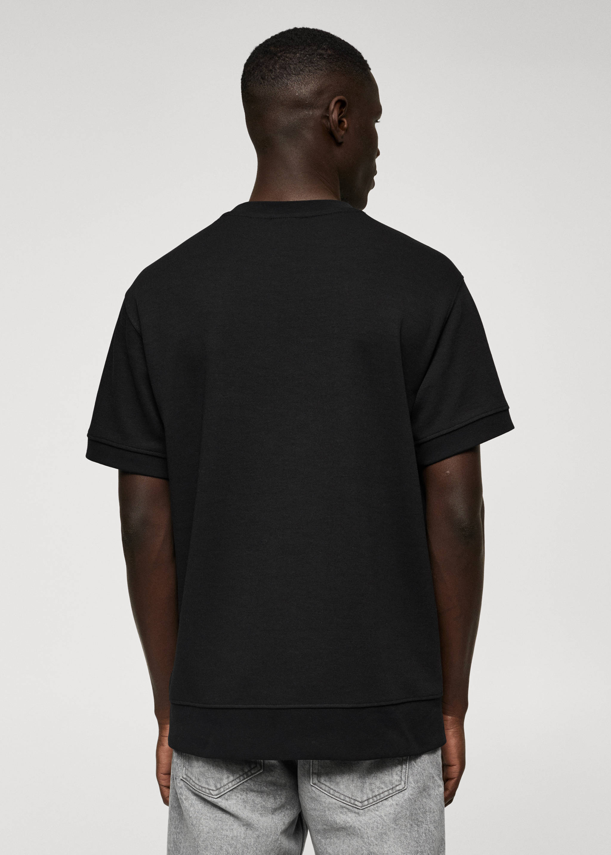 Sweatshirt de felpa com manga curta - Verso do artigo