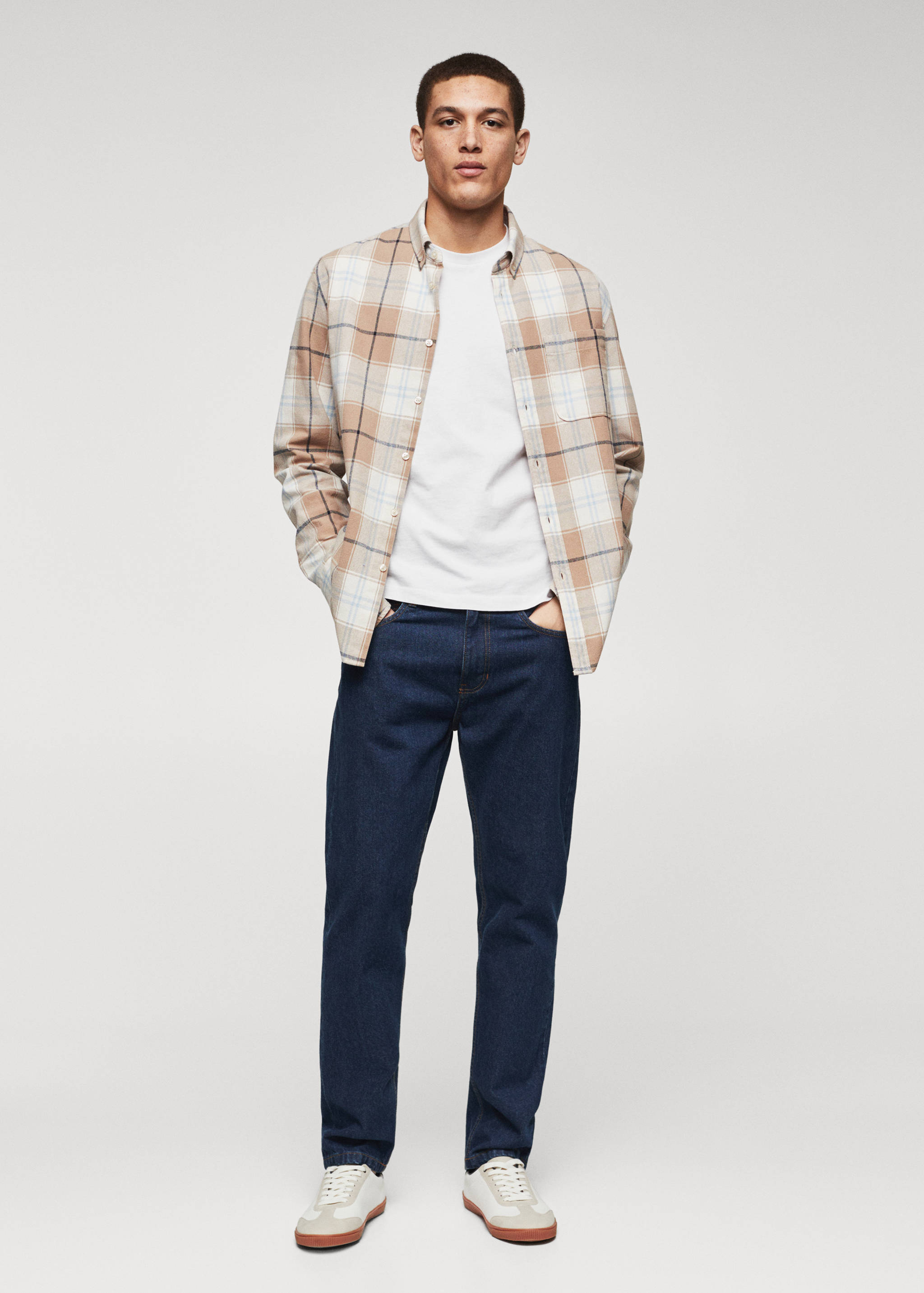 Chemise regular fit à carreaux en coton - Plan général