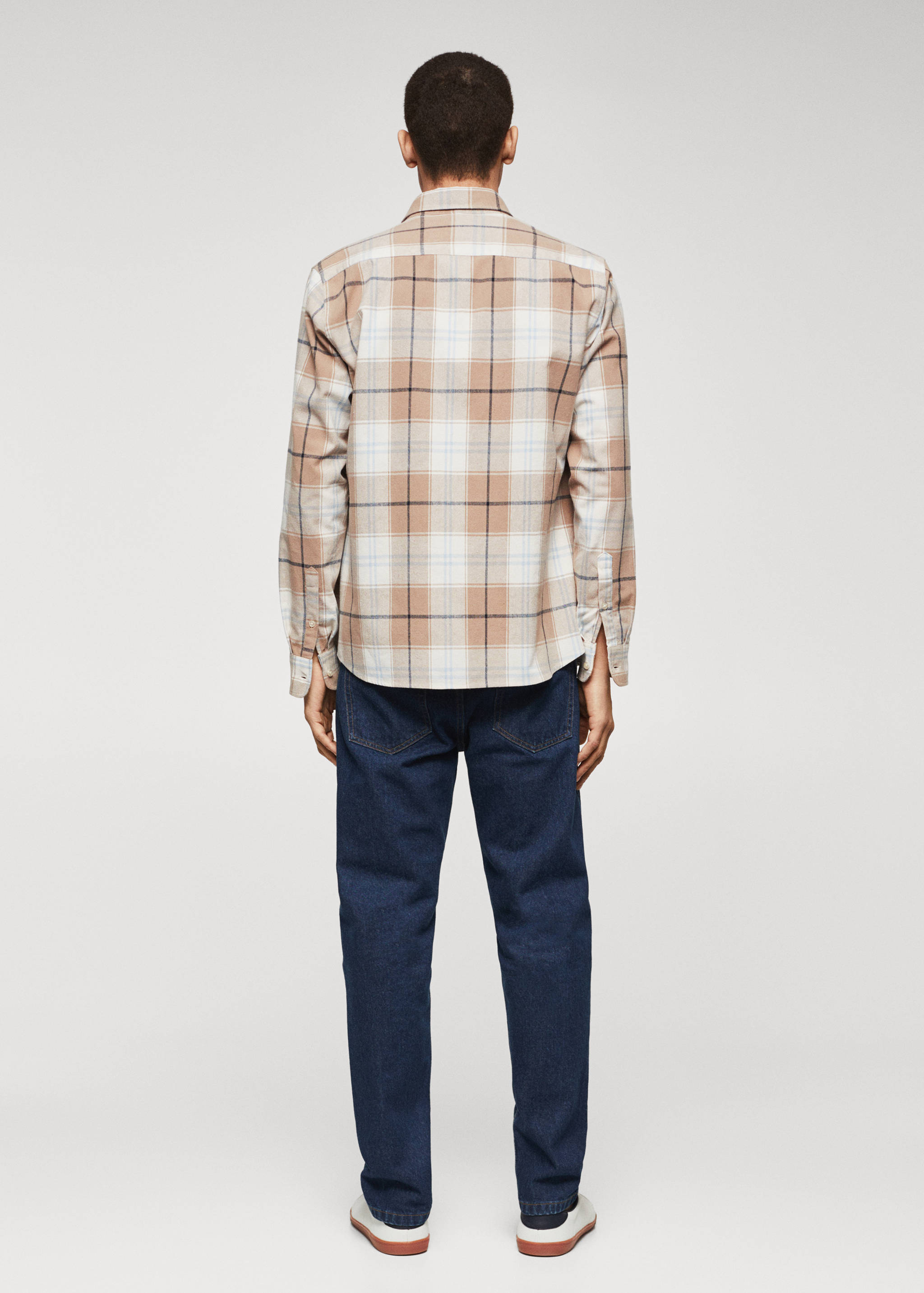 Chemise regular fit à carreaux en coton - Verso de l’article