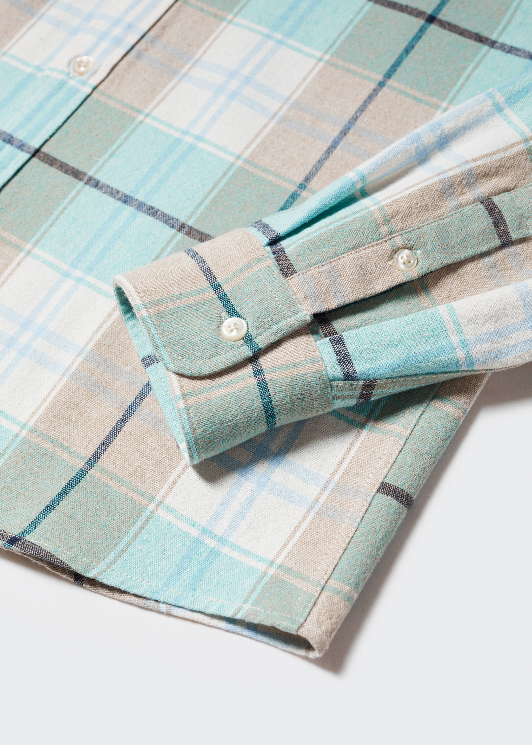 Chemise regular fit à carreaux en coton - Détail de l'article 8